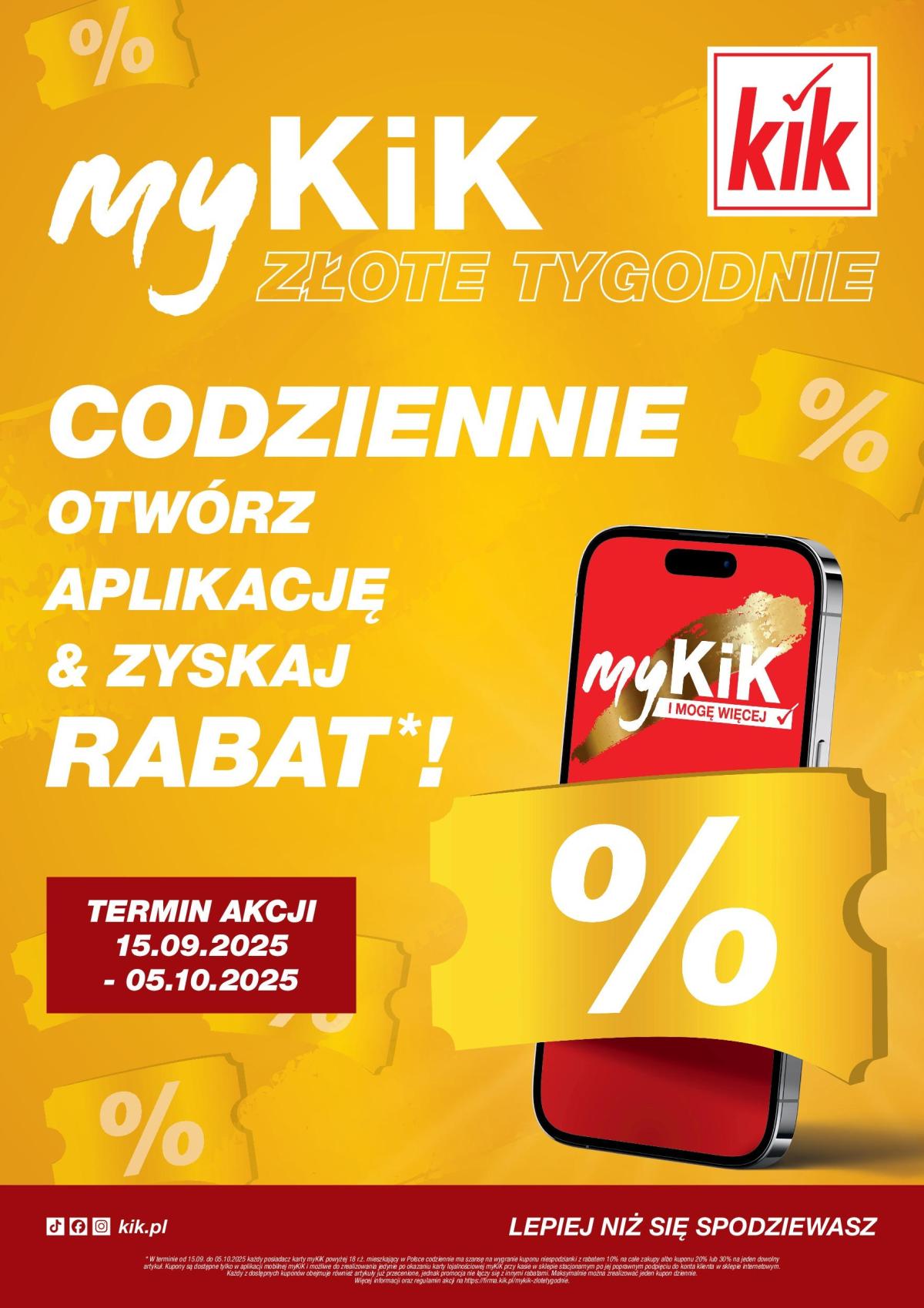 Gazetka Kik - Złote tygodnie - ważna od 15.09. do 05.10.