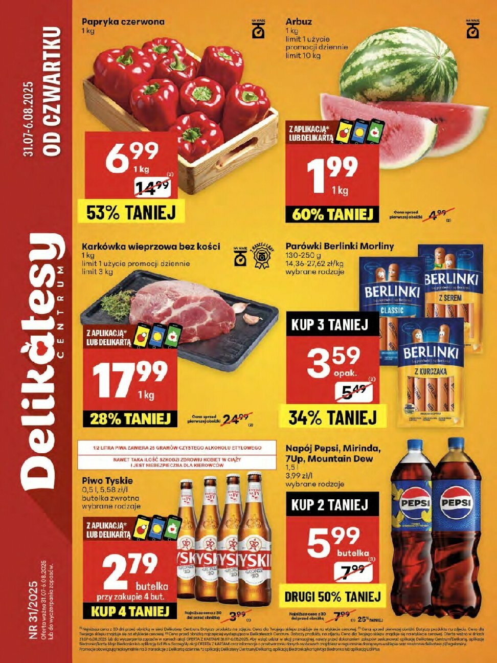 Gazetka Delikatesy Centrum ważna od 31.07. - 06.08.