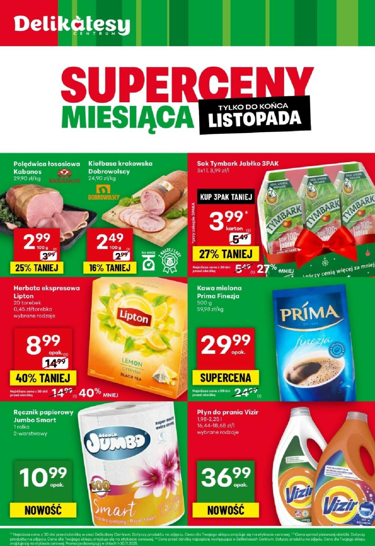 Gazetka Delikatesy Centrum - Ulotka Superceny Miesiąca Listopad - ważna od 01.11. do 30.11.