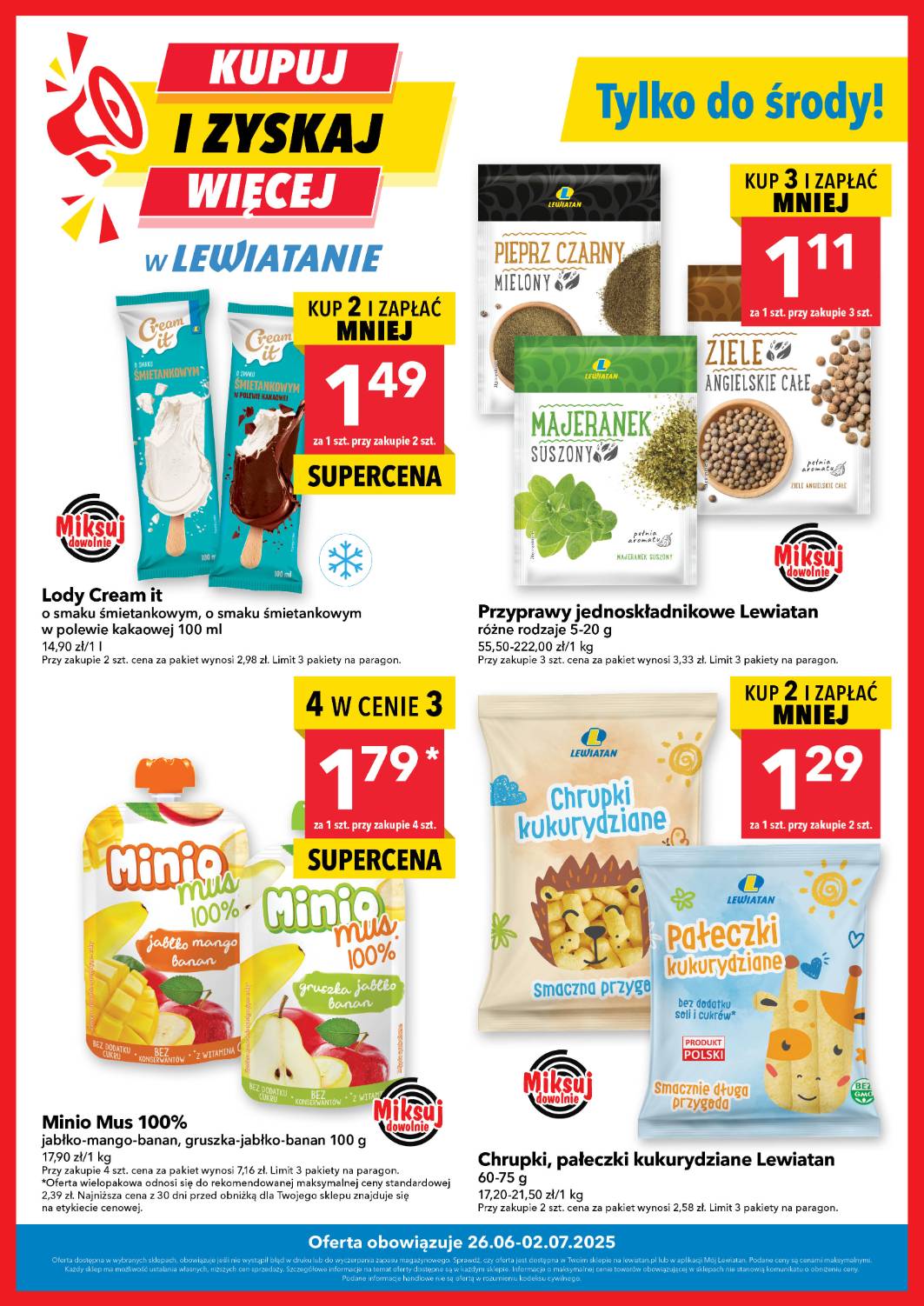 Gazetka Lewiatan - Kupuj więcej i zyskaj! ważna od 26.06. - 02.07.