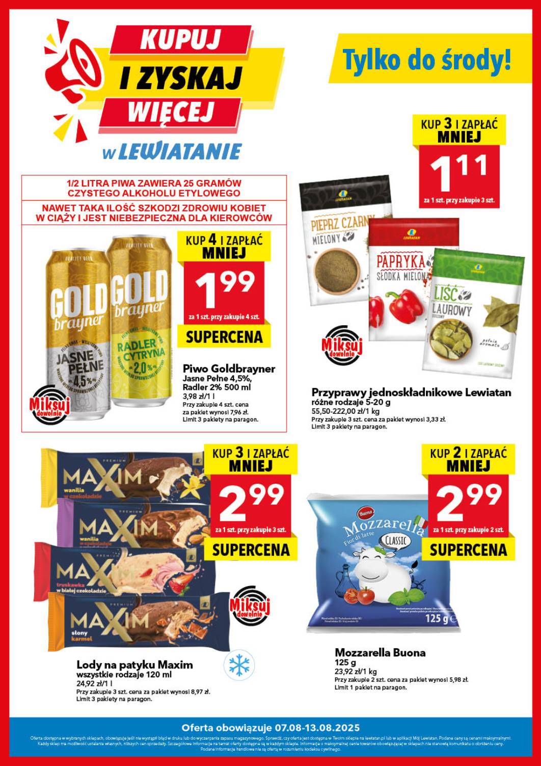 Gazetka Lewiatan - Kupuj i zyskaj więcej! - ważna od 07.08. do 13.08.