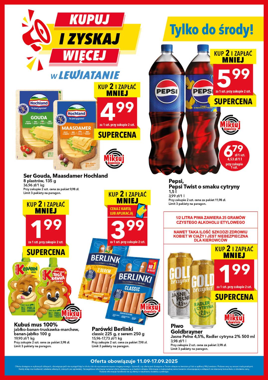 Gazetka Lewiatan - Kupuj i zyskaj więcej - ważna od 11.09. do 17.09.