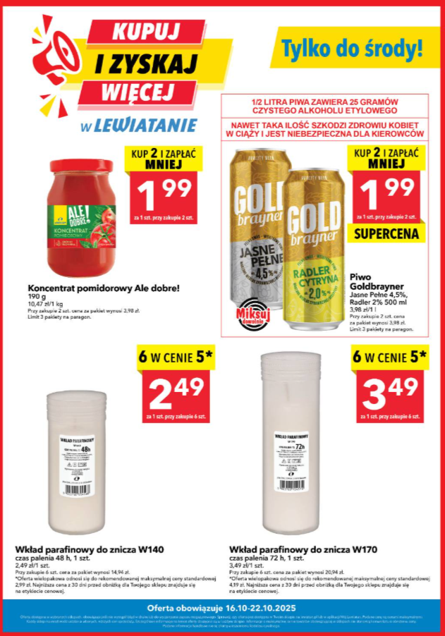 Gazetka Lewiatan - Kupuj i zyskaj więcej! - ważna od 16.10. do 22.10.