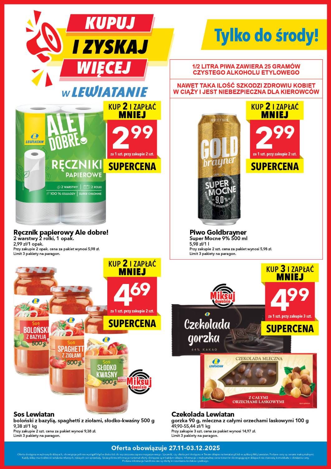 Gazetka Lewiatan - Kupuj i zyskaj więcej! - ważna od 27.11. do 03.12.