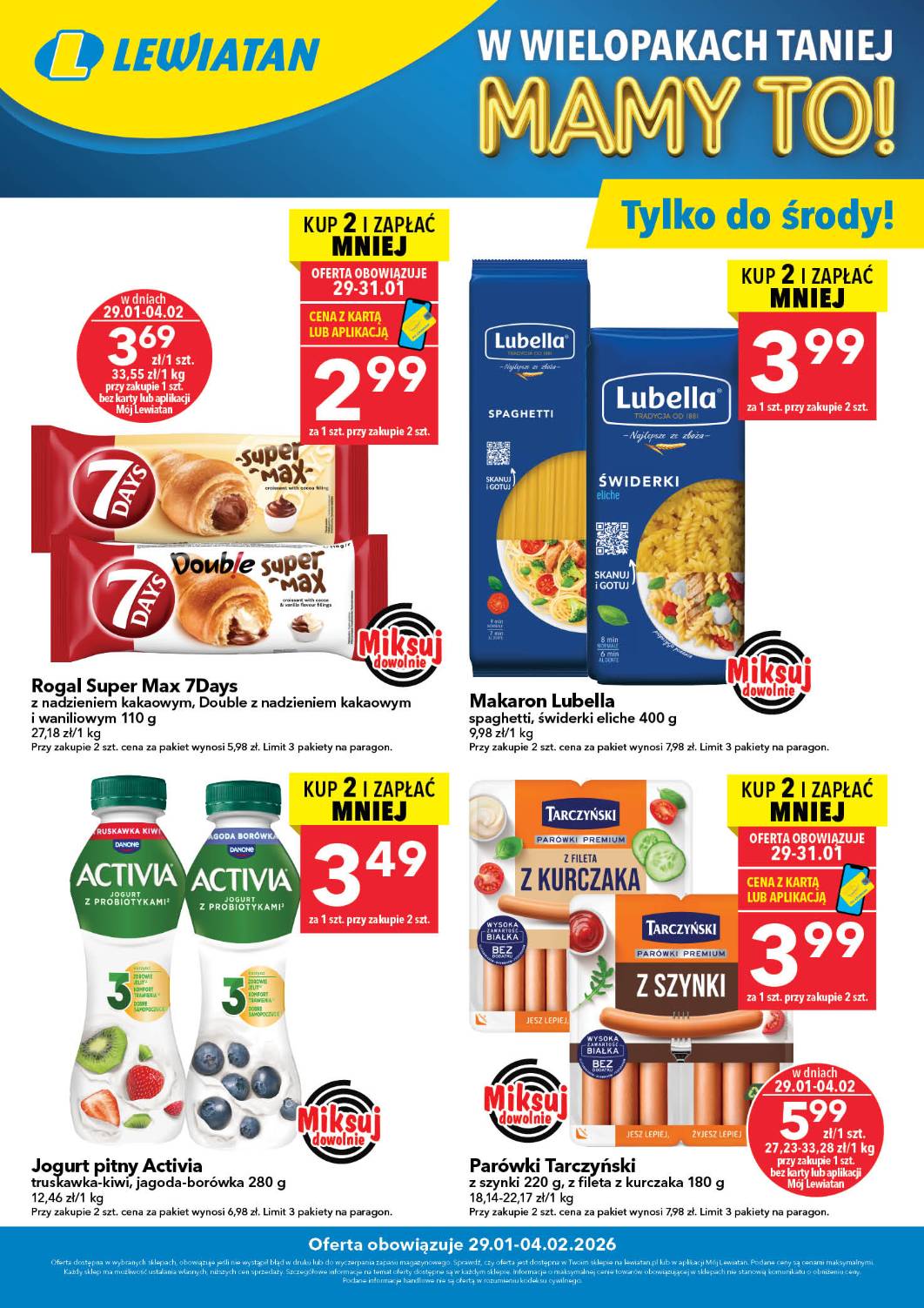Gazetka Lewiatan - W wielopakach taniej - ważna od 29.01. do 04.02.