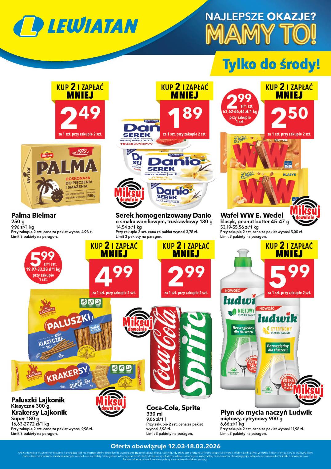 Gazetka Lewiatan - W wielopakach taniej - ważna od 12.03.2026 do 18.03.2026