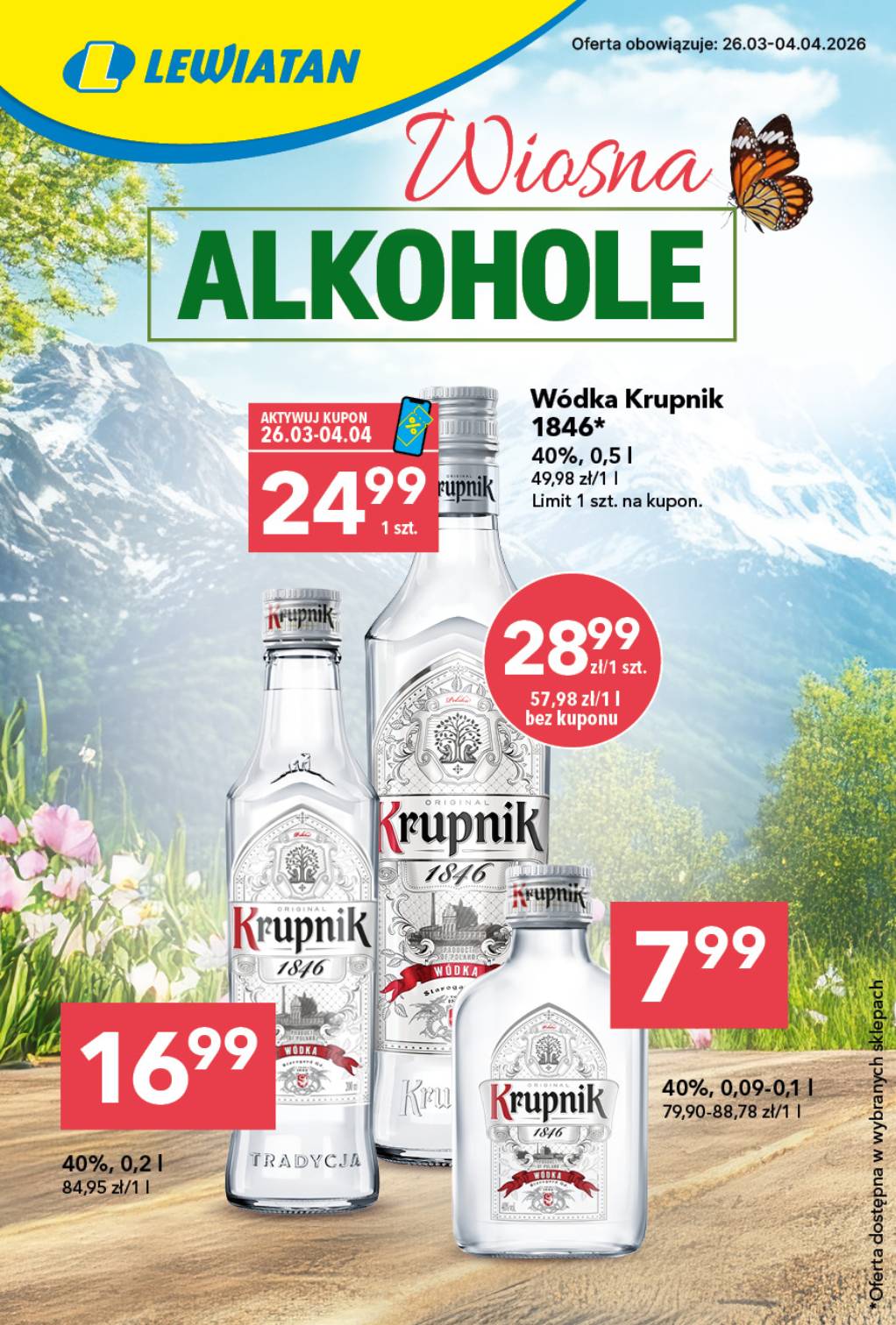 Gazetka Lewiatan - Alkohole - ważna od 26.03.2026 do 04.04.2026