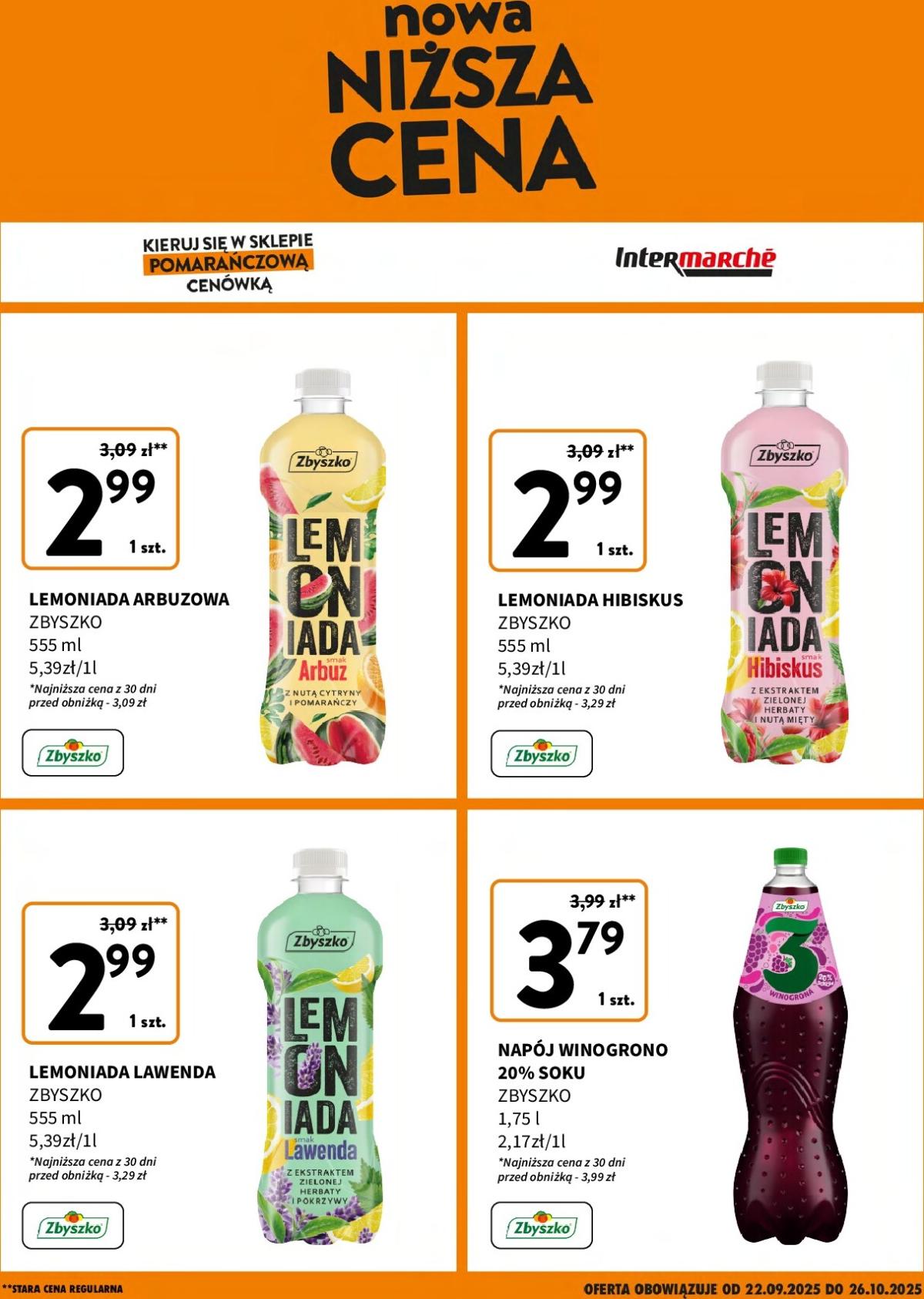 Gazetka Intermarché - Nowa Niższa Cena - ważna od 22.09. do 26.10.