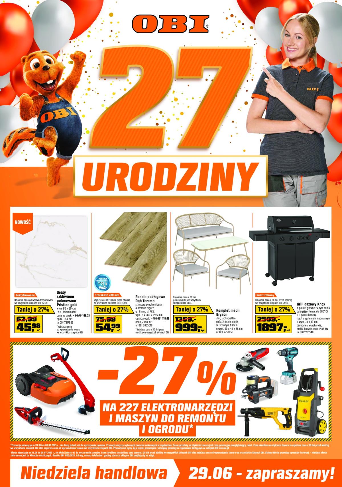 Gazetka OBI ważna od 18.06. - 08.07.