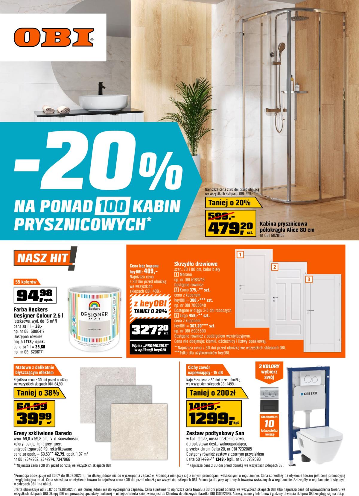 Gazetka OBI ważna od 30.07. - 19.08.