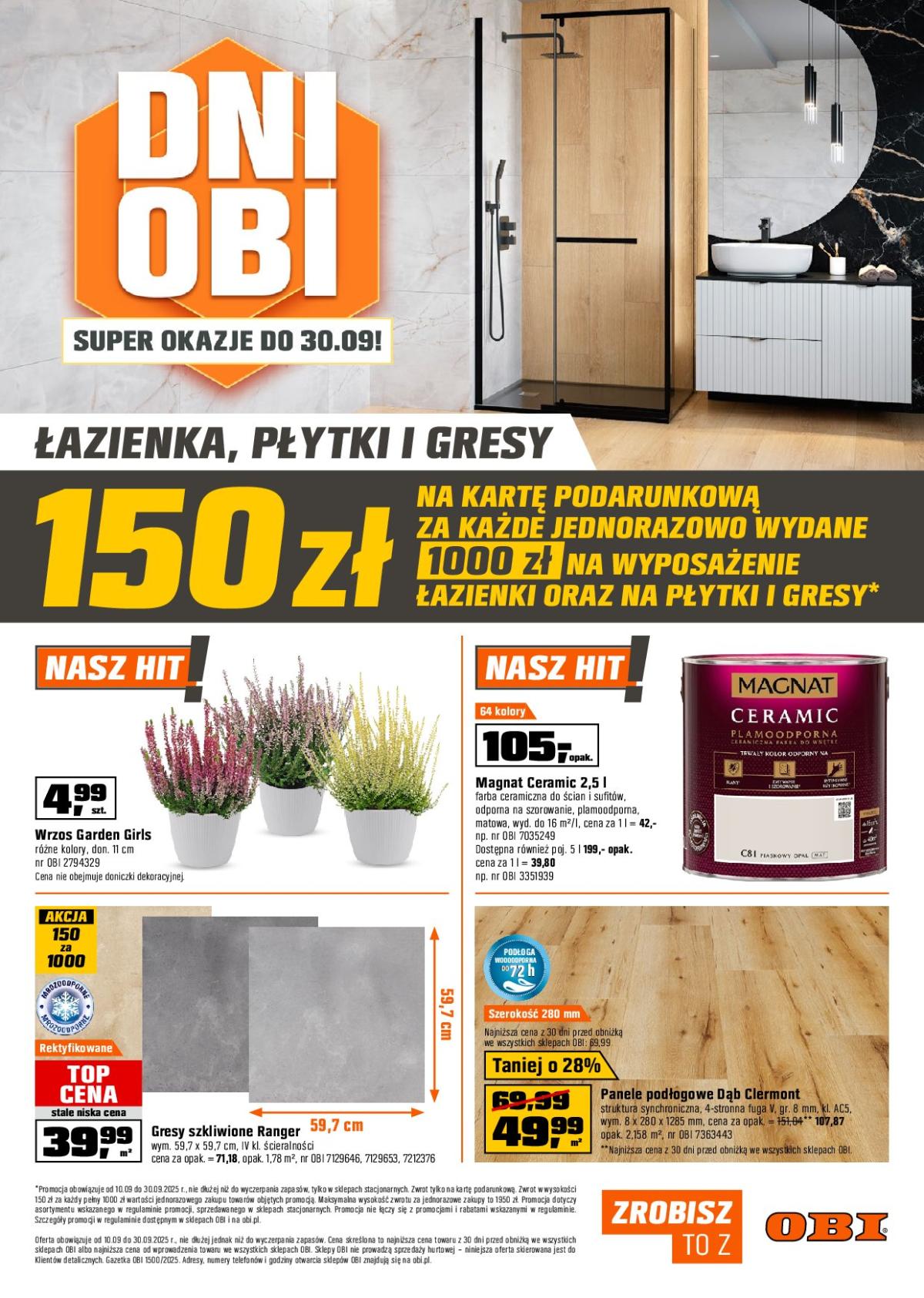 Gazetka OBI - ważna od 10.09. do 30.09.