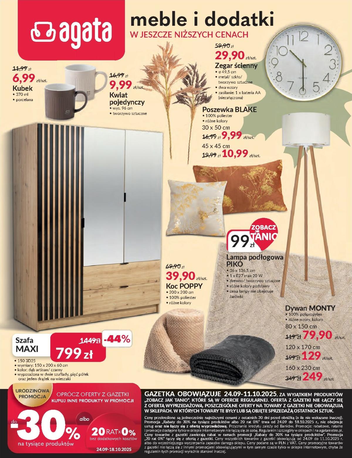 Gazetka Agata Meble - ważna od 24.09. do 11.10.