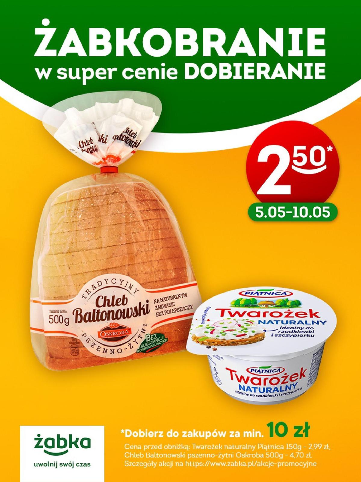 Żabka - Pieczywo i twarożek ważna do 10.05 gazetka ważna od 05.05. - 10.05.