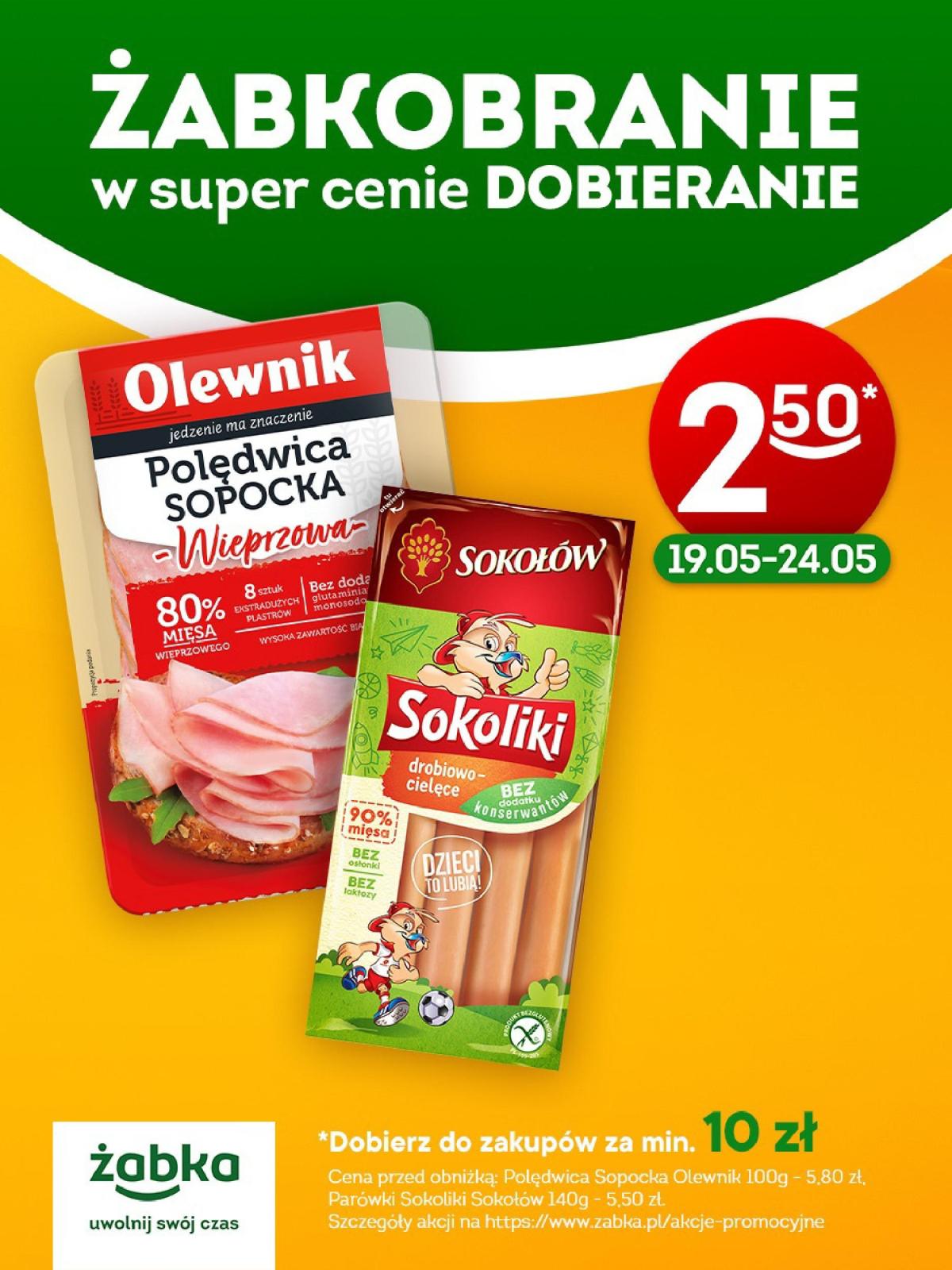 Żabka - Poledwica sopocka i sokoliki gazetka ważna od 18.05. - 24.05.