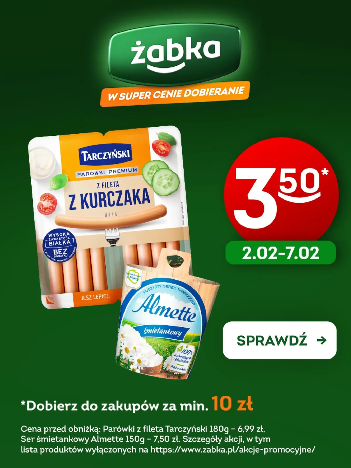 Gazetka Żabka - Tarczyński i Almette - ważna od 02.02.2026 do 07.02.2026