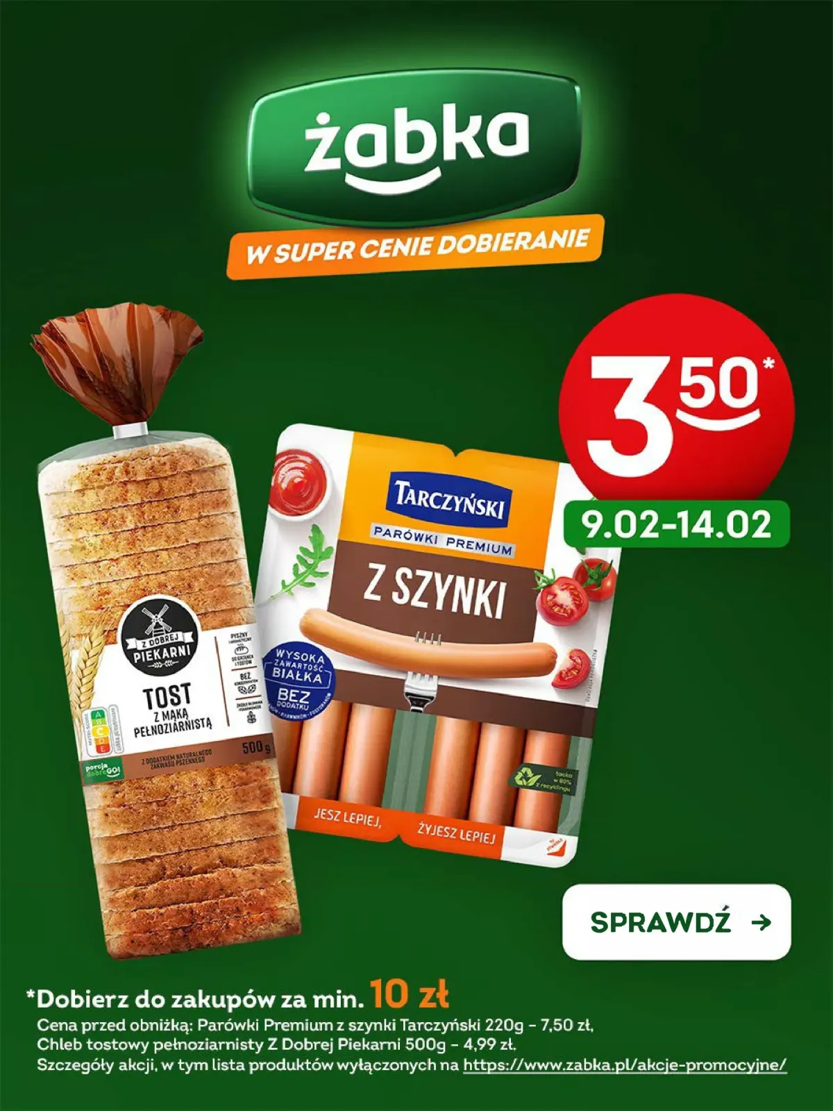 Gazetka Żabka - Tostowy i parówki - ważna od 09.02.2026 do 14.02.2026