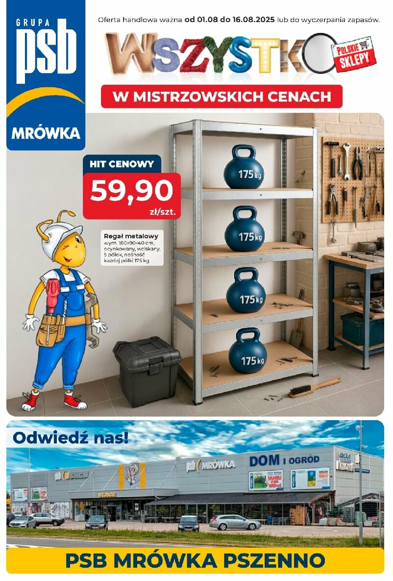 Gazetka Mrówka - Pszenno ważna od 01.08. - 16.08.