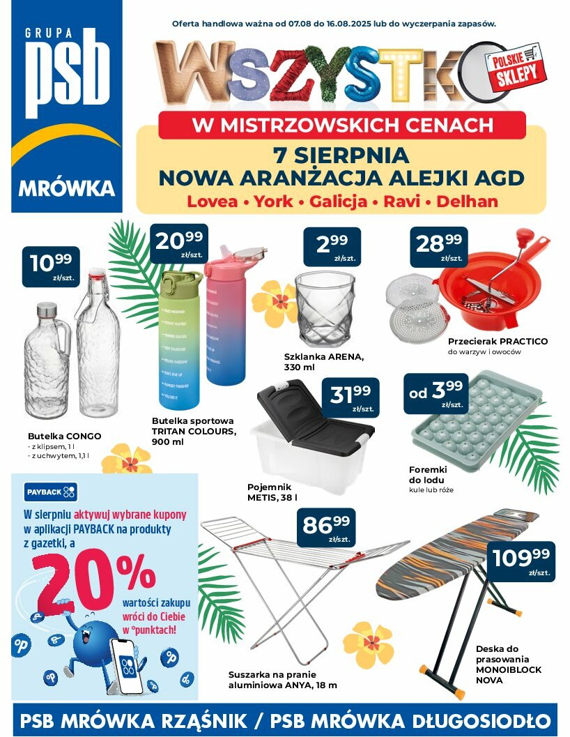 Gazetka Mrówka - Długosiodło - ważna od 07.08. do 16.08.