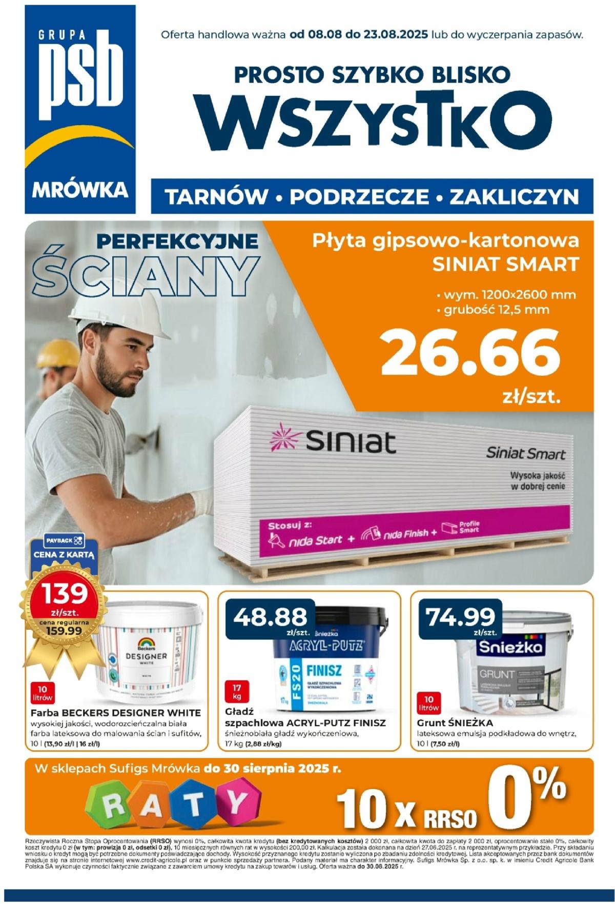 Gazetka Mrówka - Tarnów, Zakliczyn, Podrzecze - ważna od 08.08. do 23.08.