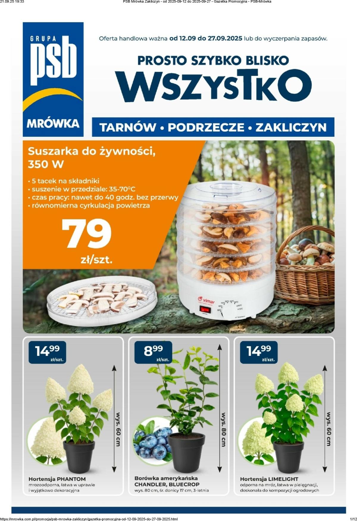 Gazetka Mrówka - Tarnów, Zakliczyn, Podrzecze - ważna od 12.09. do 27.09.