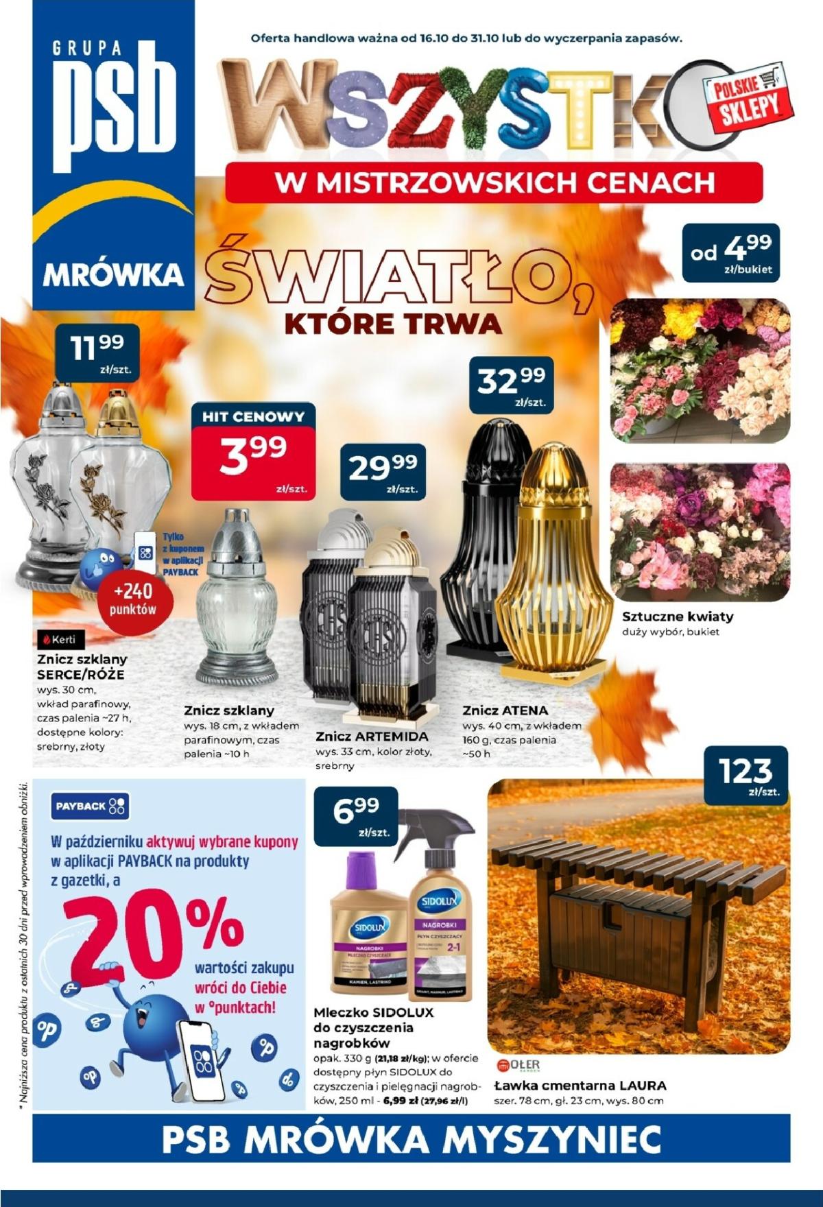 Gazetka Mrówka - Myszyniec - ważna od 16.10. do 31.10.