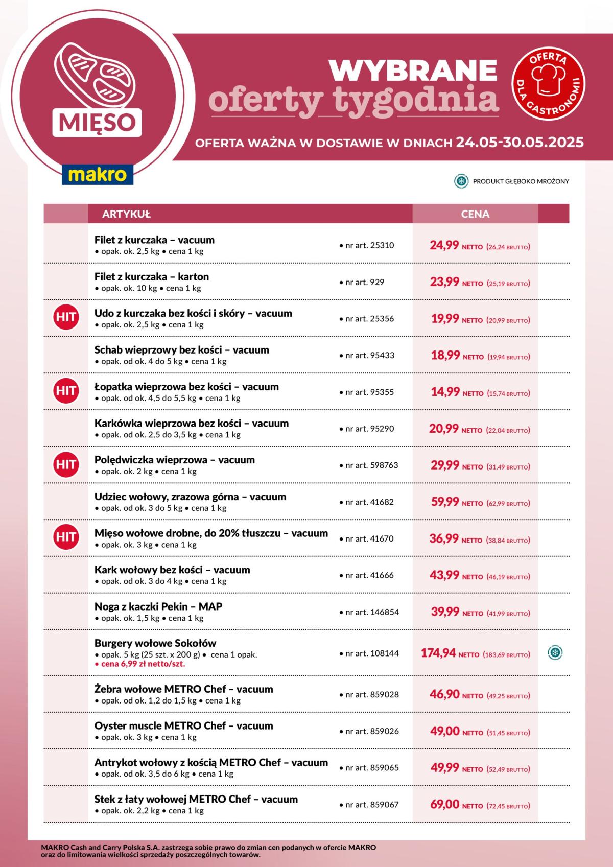 Makro - Ulotka mięso - wybrane oferty tygodnia w dostawie gazetka ważna od 24.05. - 30.05.