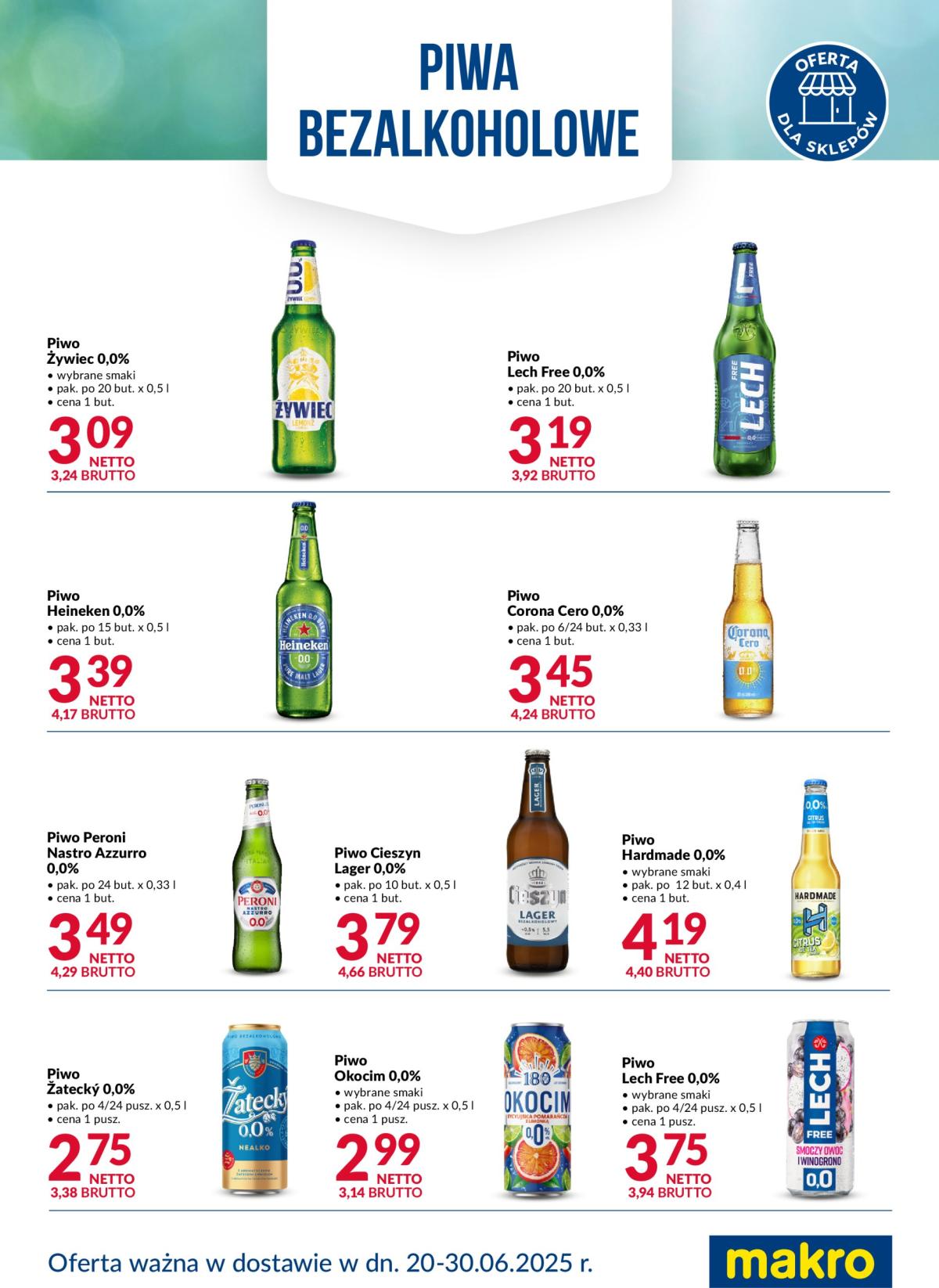 Gazetka Makro - Ulotka piwa bezalkoholowe ważna od 20.06. - 30.06.