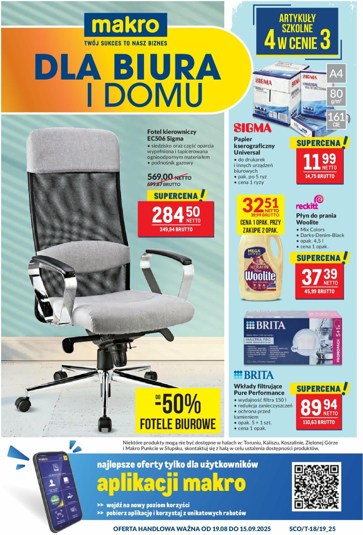 Gazetka Makro - Oferta dla biura i domu - ważna od 19.08. do 15.09.