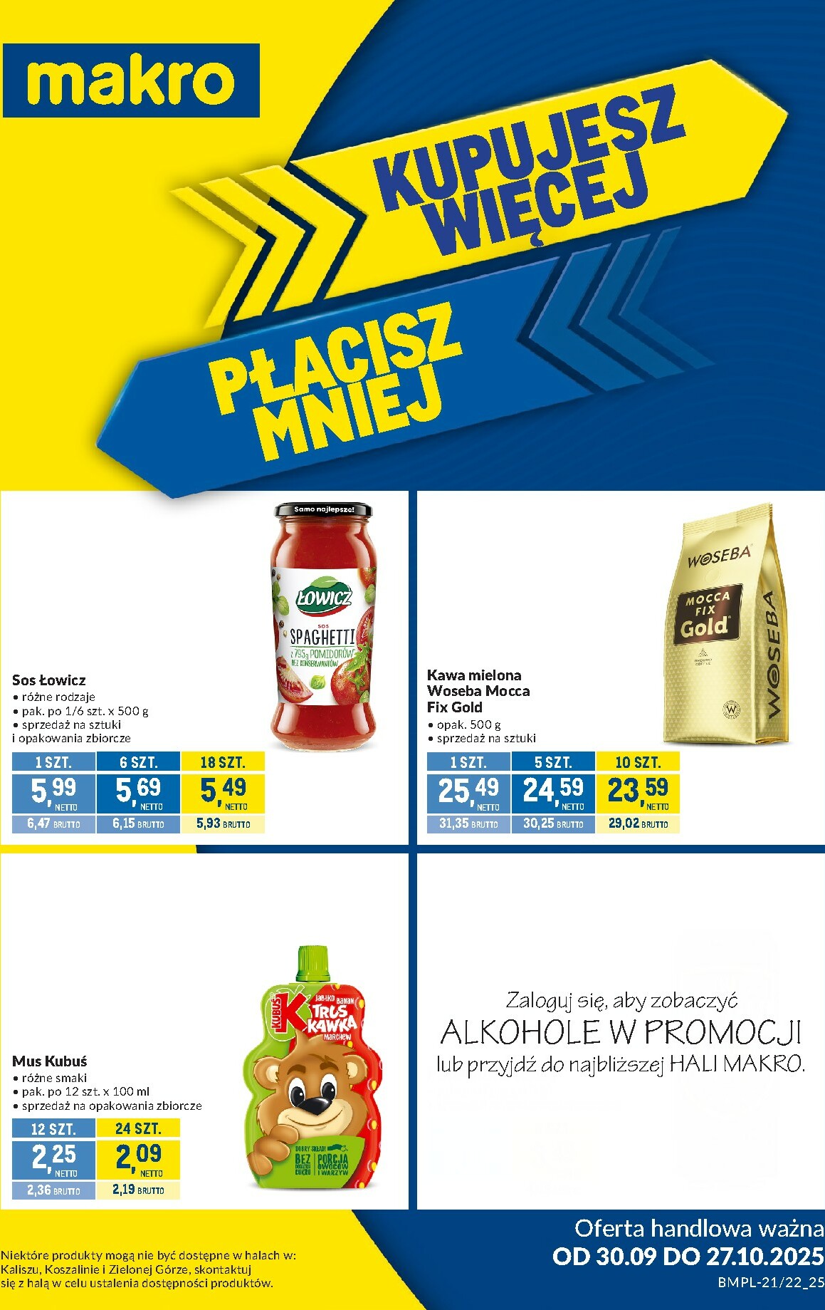 Gazetka Makro - Kupujesz więcej płacisz mniej - ważna od 30.09. do 27.10.