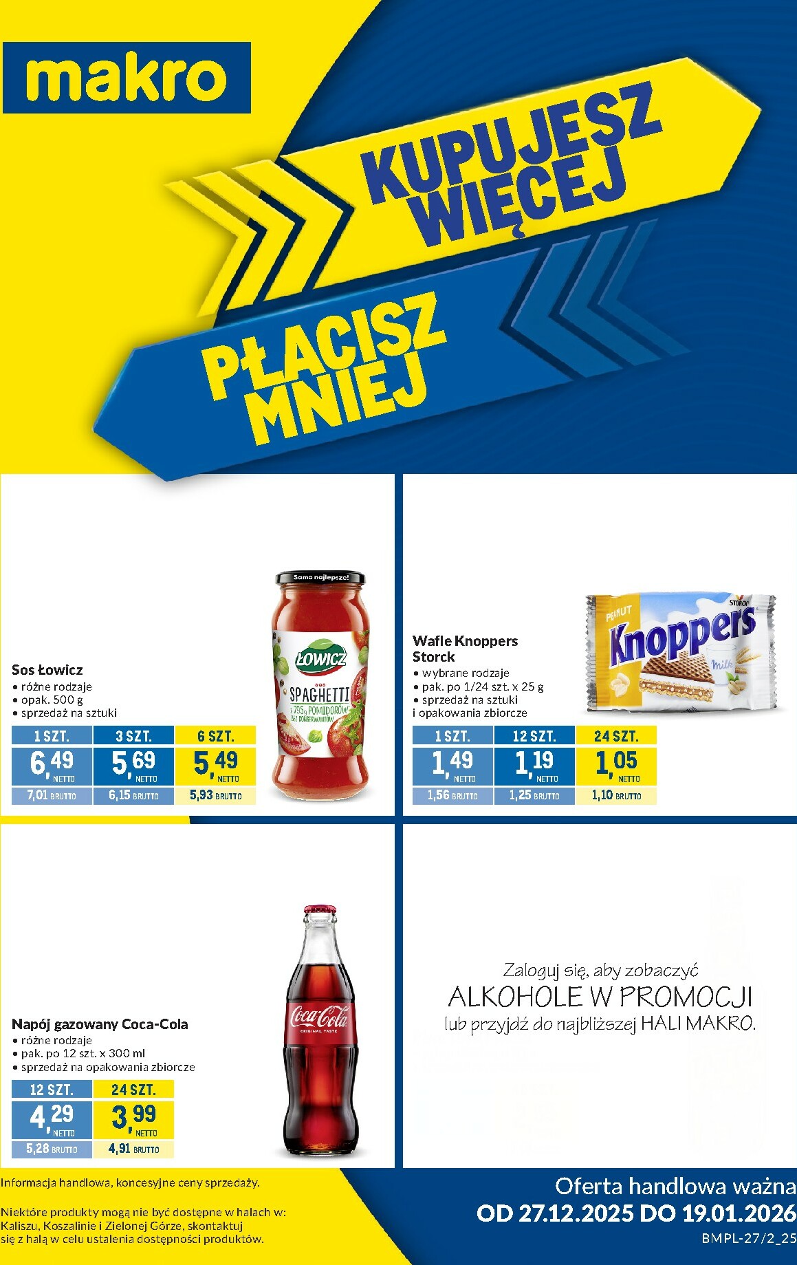 Gazetka Makro - Kupujesz więcej płacisz mniej - ważna od 27.12. do 19.01.