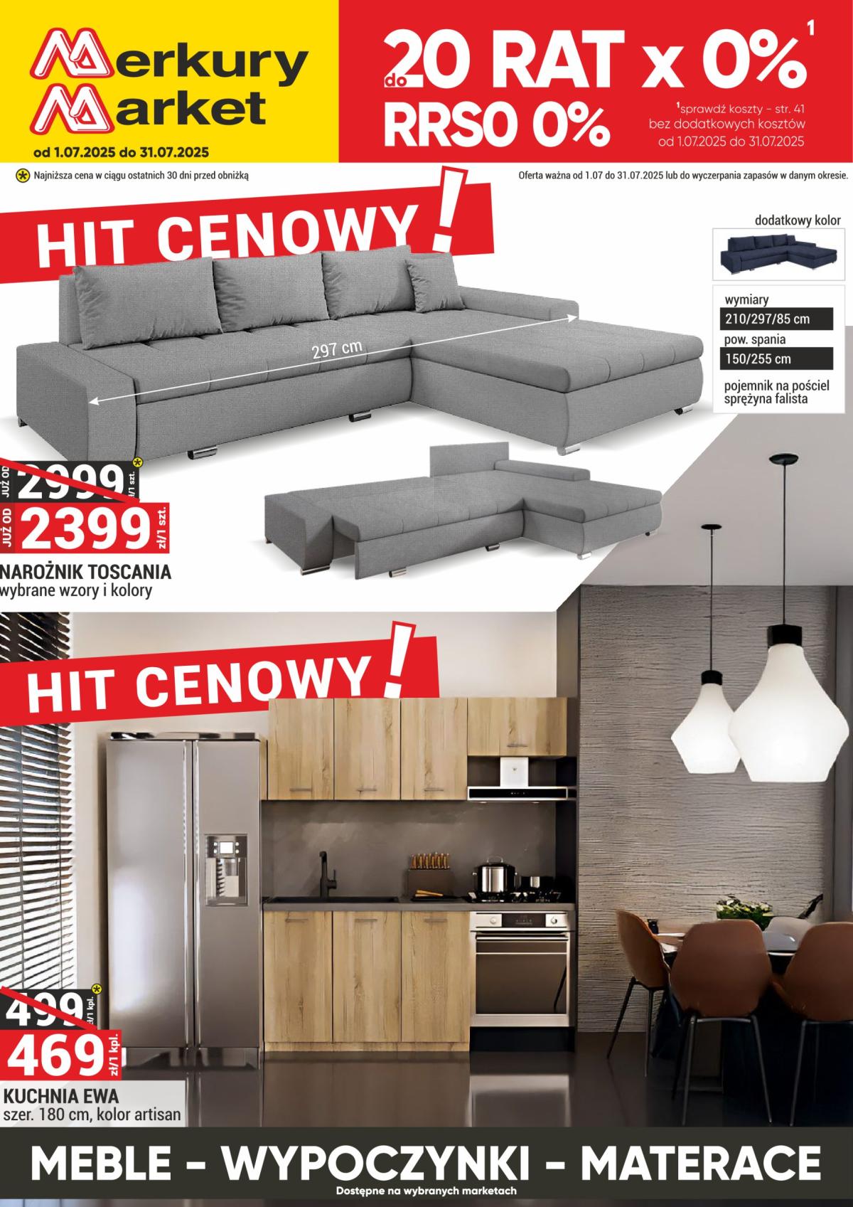 Gazetka Merkury Market - Meble, wypoczynki, materace ważna od 01.07. - 31.07.