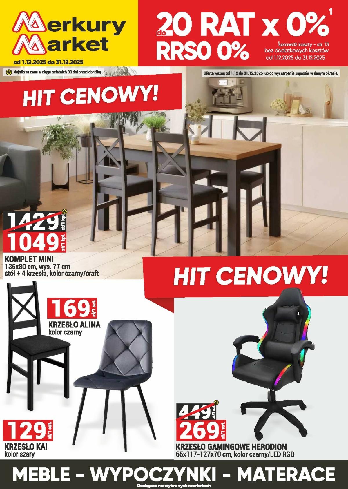 Gazetka Merkury Market - Meble, wypoczynki, materace - ważna od 01.12. do 31.12.