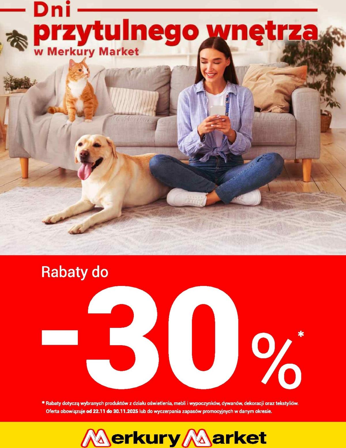 Gazetka Merkury Market - Dni przytulnego wnętrza w... - ważna od 22.11. do 30.11.