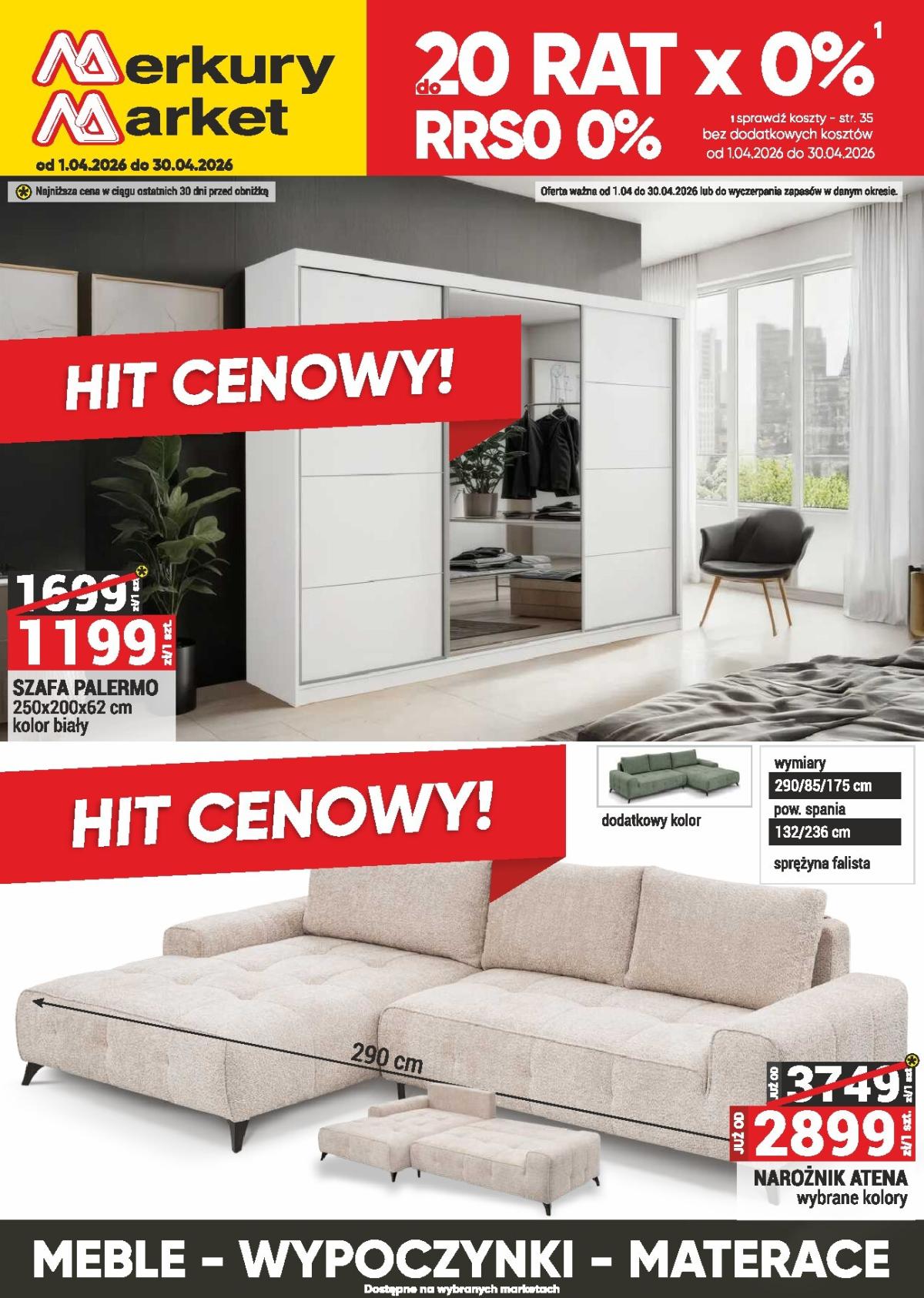 Gazetka Merkury Market - Meble, wypoczynki, materace - ważna od 01.04.2026 do 30.04.2026