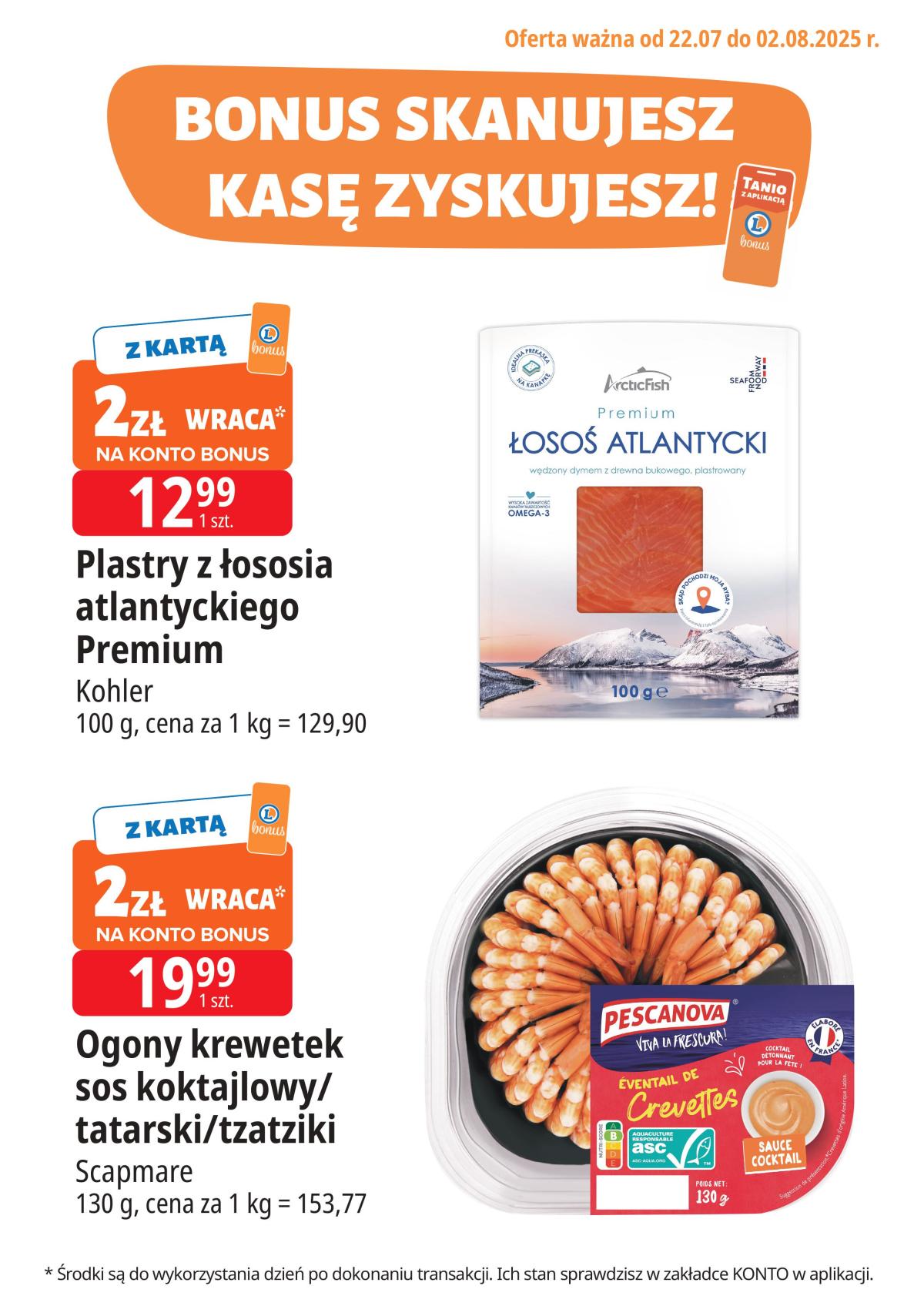 Gazetka E.Leclerc - Bonus skanujesz kasę zyskujesz ważna od 22.07. - 02.08.