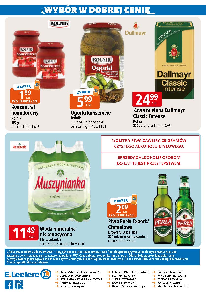 Gazetka E.Leclerc - Wybór w dobrej cenie - ważna od 08.08. do 09.08.