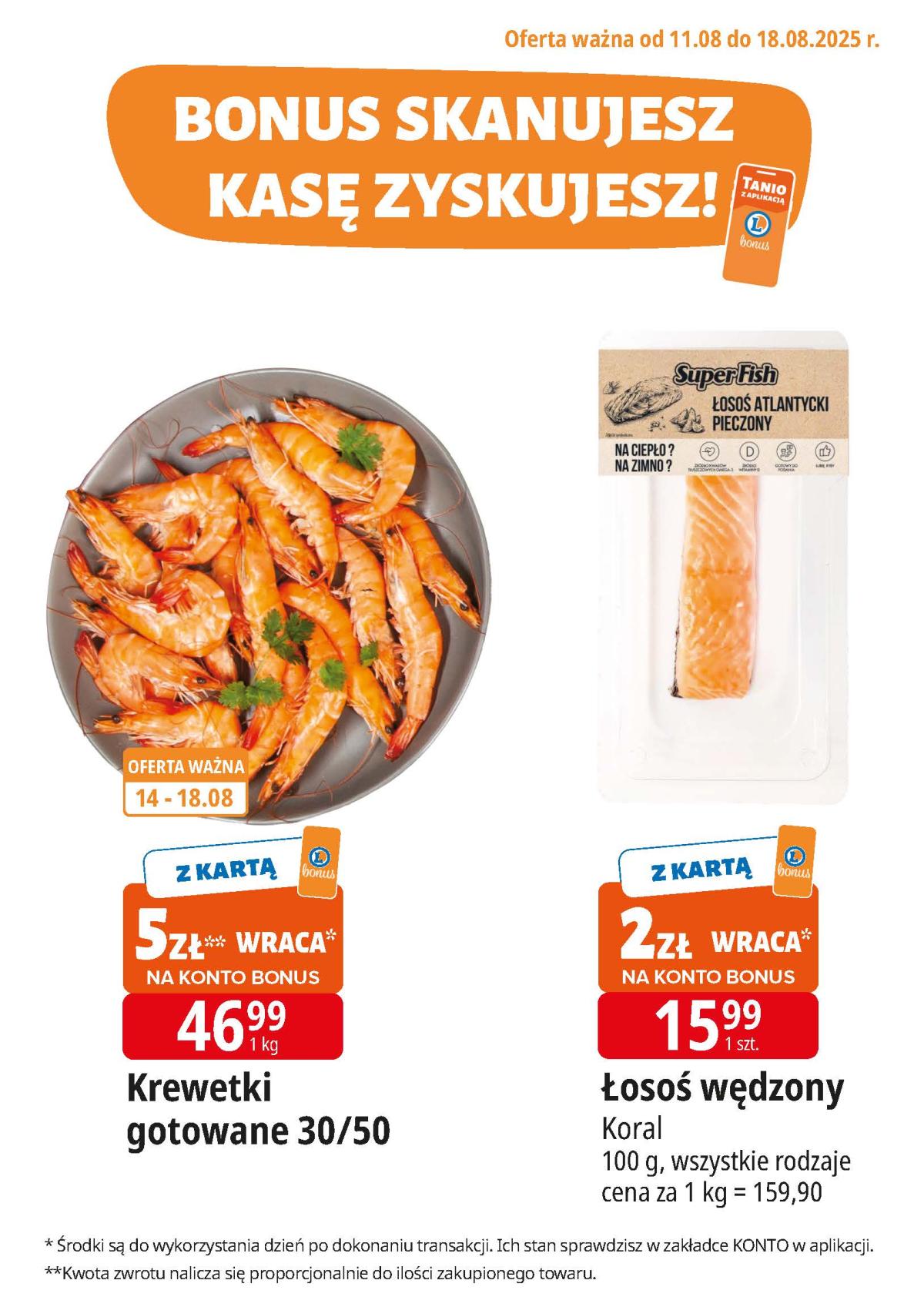 Gazetka E.Leclerc - Bonus skanujesz kasę zyskujesz - ważna od 11.08. do 18.08.