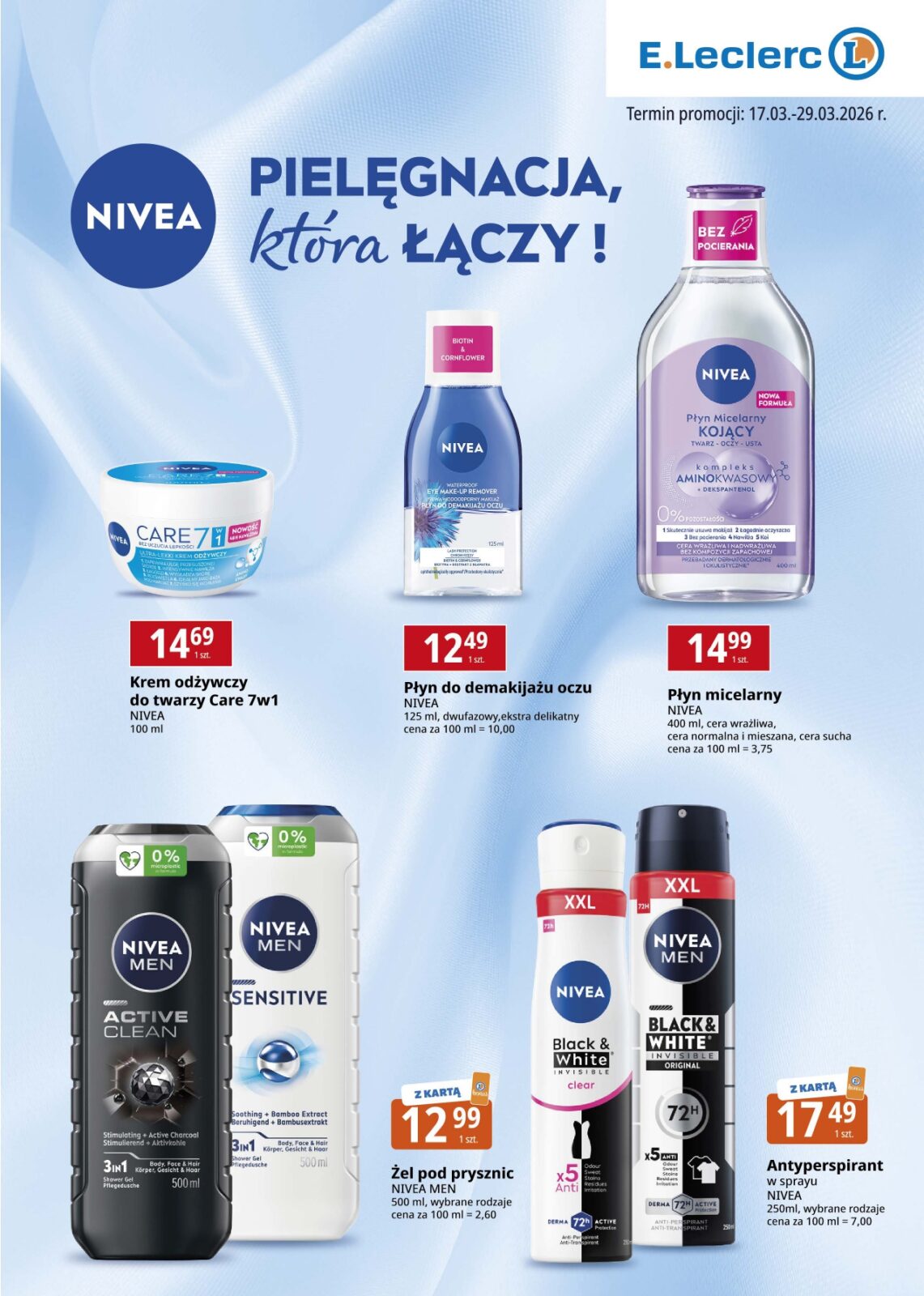 Gazetka E.Leclerc - Nivea - ważna od 17.03.2026 do 29.03.2026