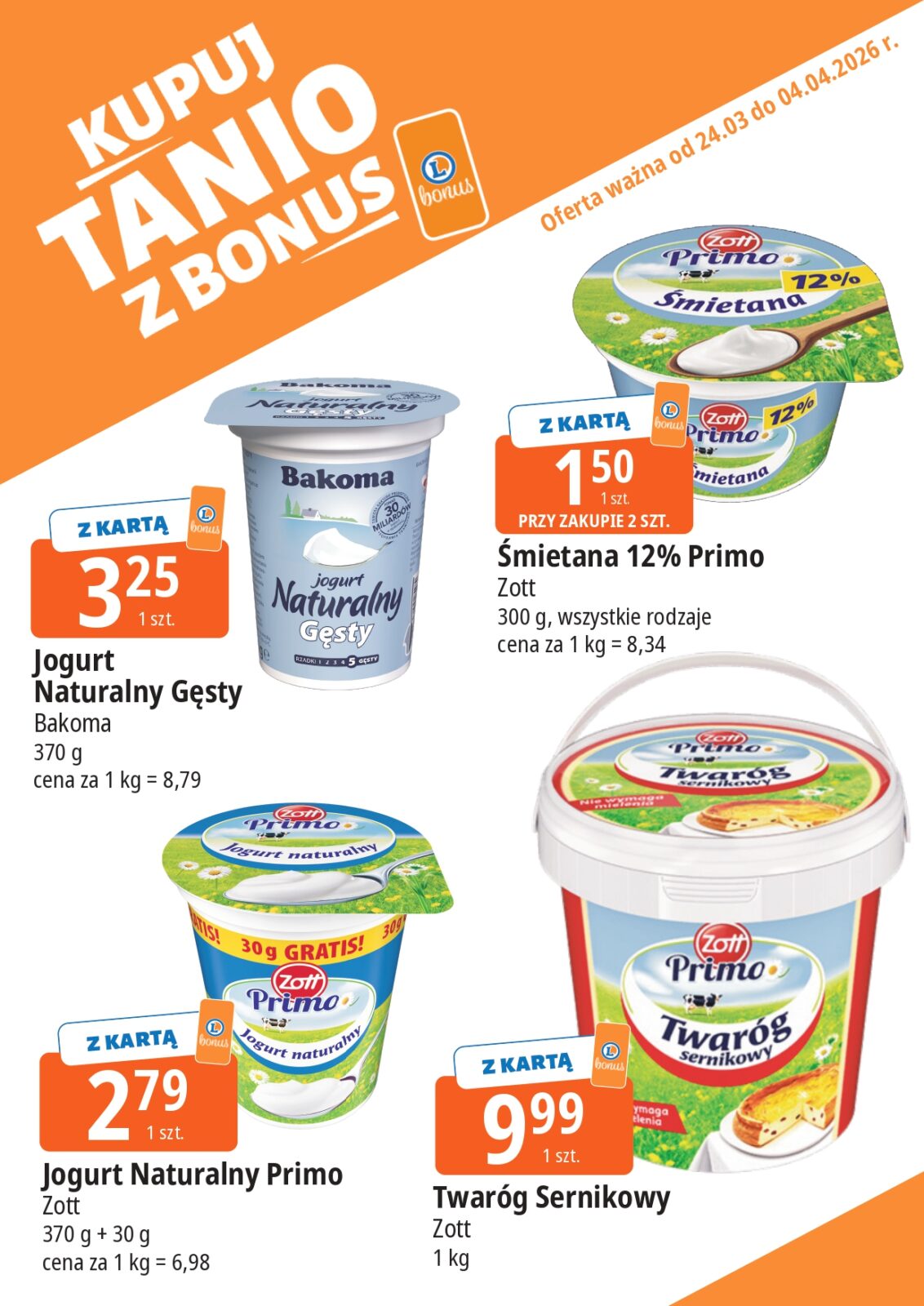 Gazetka E.Leclerc - Kupuj tanio z bonus - ważna od 24.03.2026 do 04.04.2026