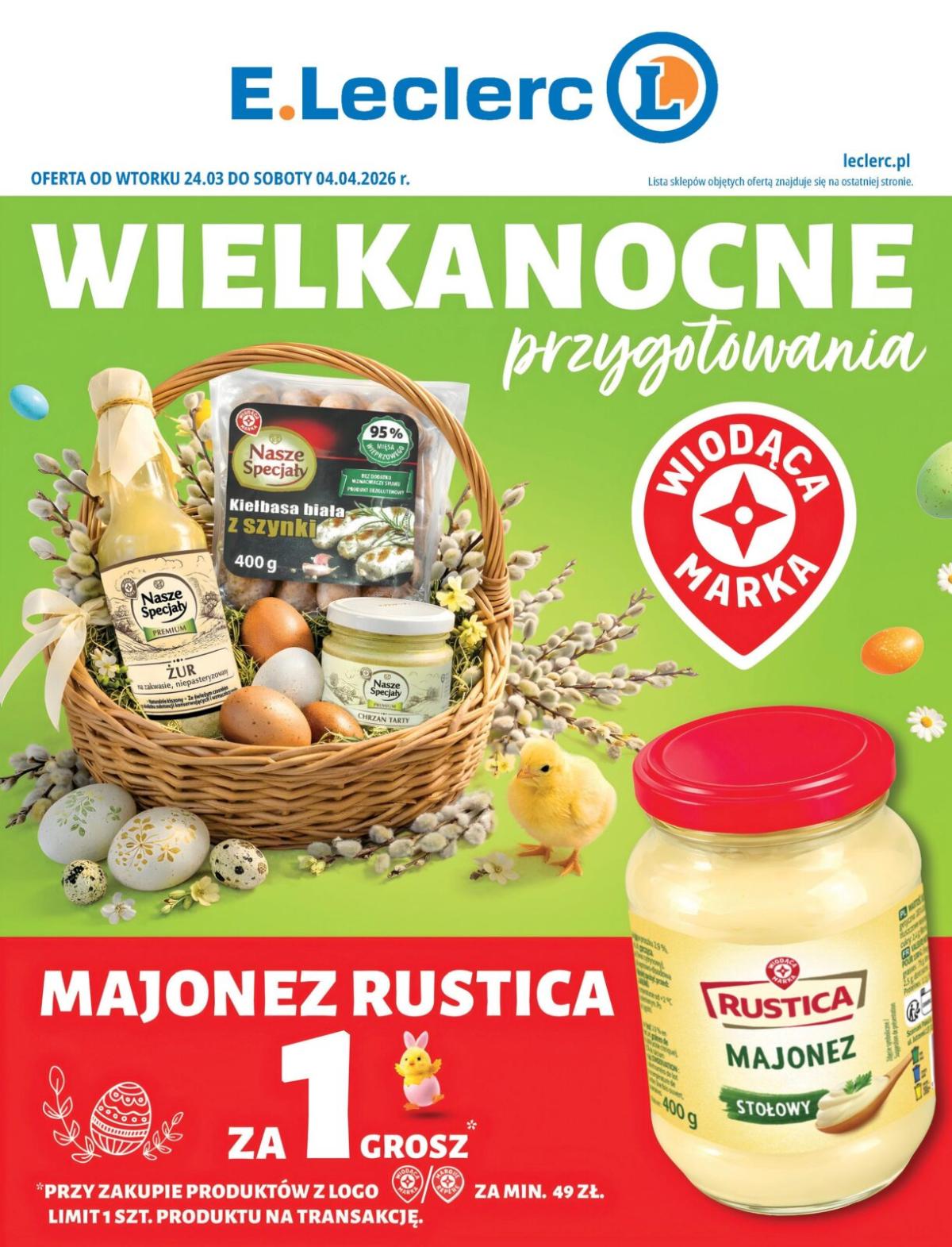 Gazetka E.Leclerc - Wielkanocne przygotowania - ważna od 24.03.2026 do 04.04.2026