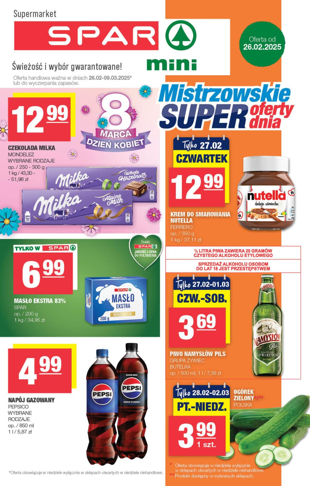 SPAR - Mini gazetka ważna od 26.02. - 09.03.