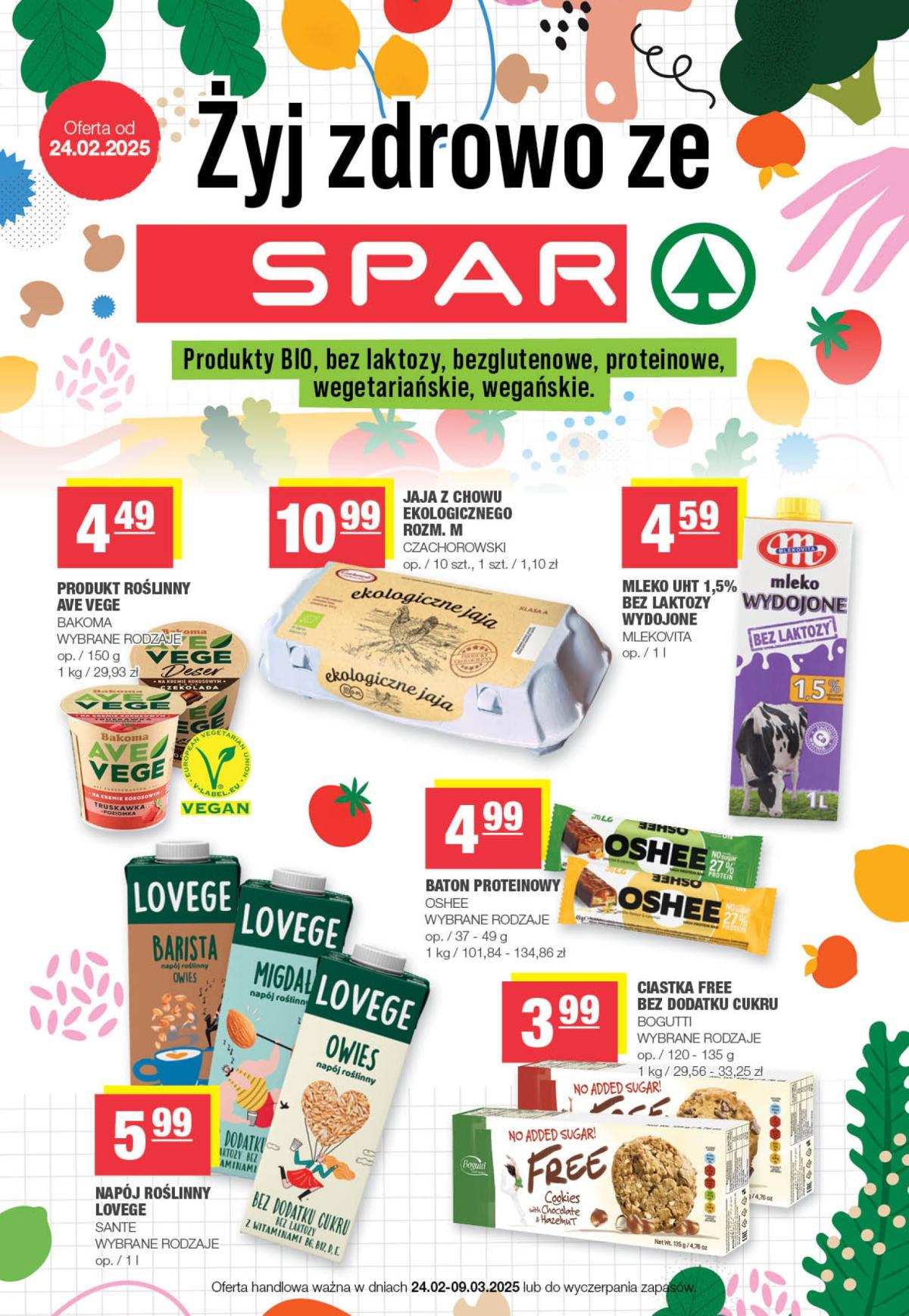 SPAR - Żyj zdrowo gazetka ważna od 24.02. - 09.03.