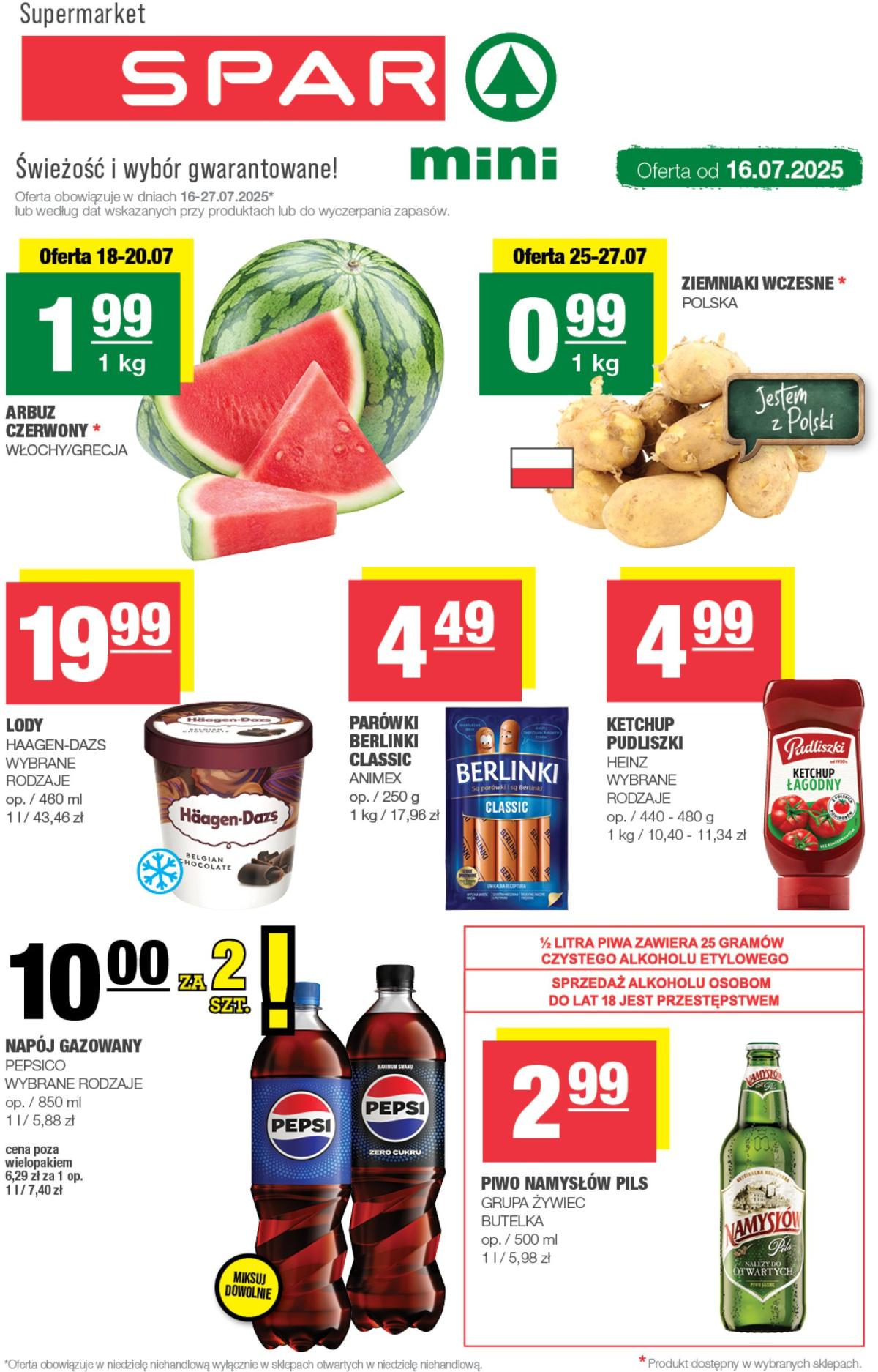 Gazetka SPAR - Mini ważna od 16.07. - 27.07.