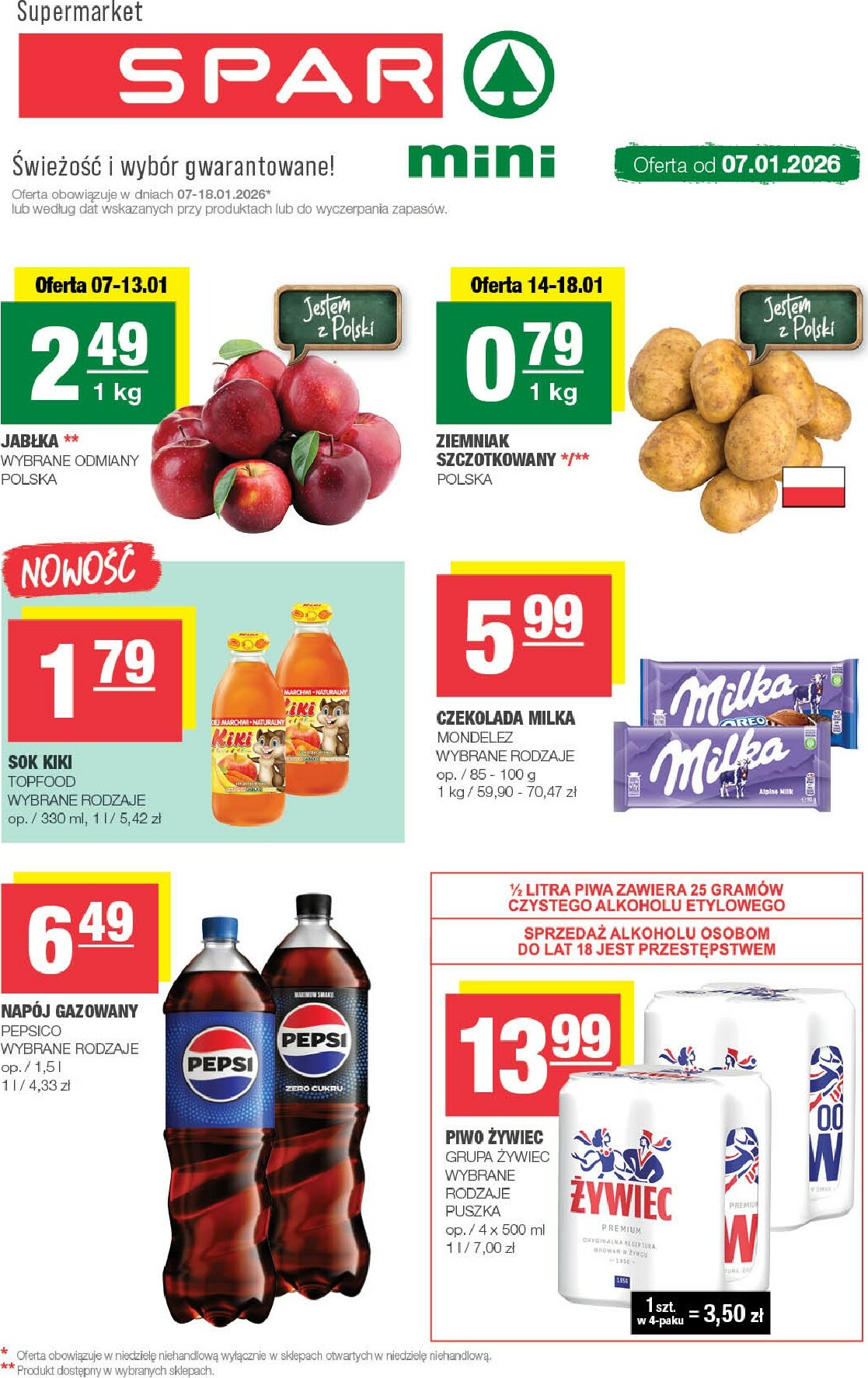 Gazetka SPAR - Mini - ważna od 07.01. do 18.01.