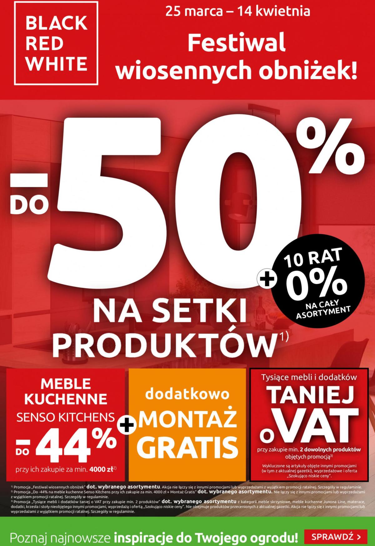 Black Red White - Festiwal wiosennych obniżek do -50% obowiązuje od 25.03.2024