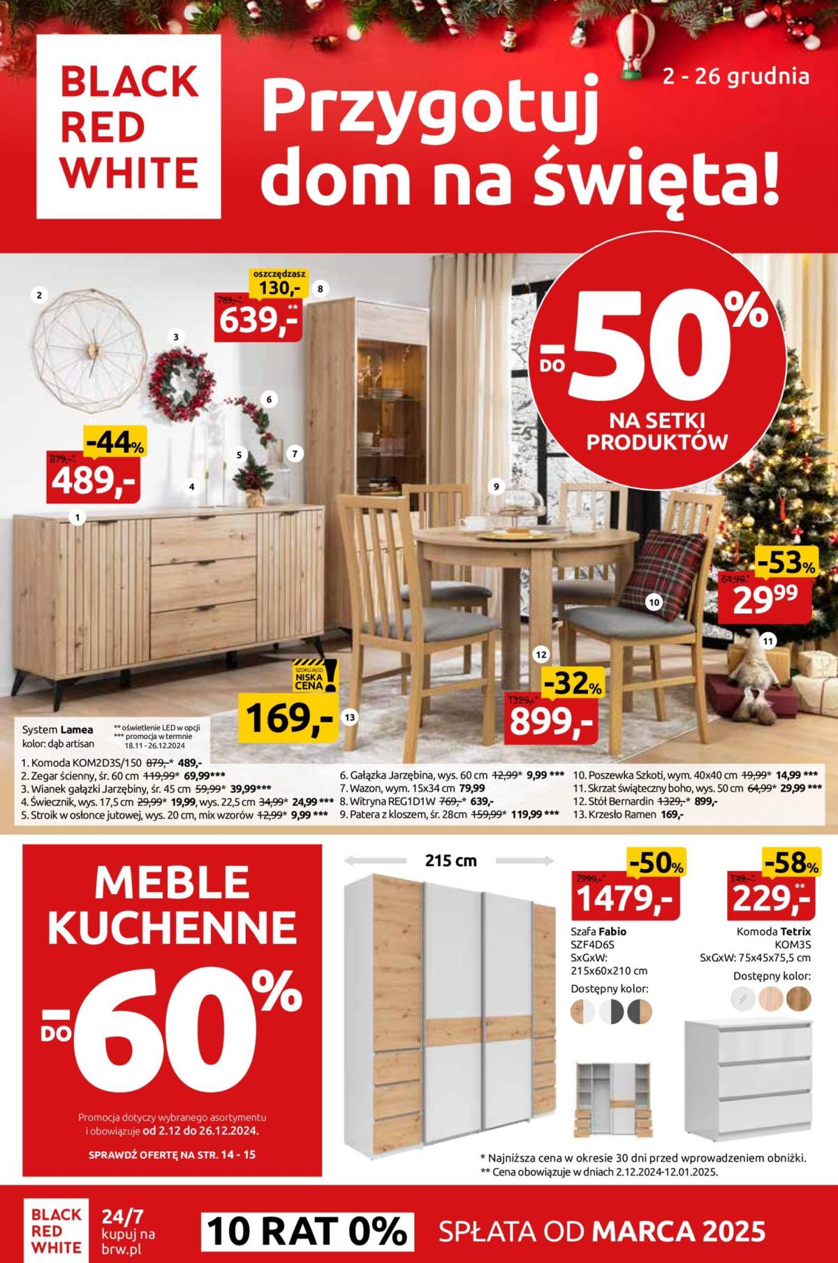 Black Red White - Przygotuj dom na święta! Do -50% na setki produktów gazetka ważna od 02.12. - 26.12.