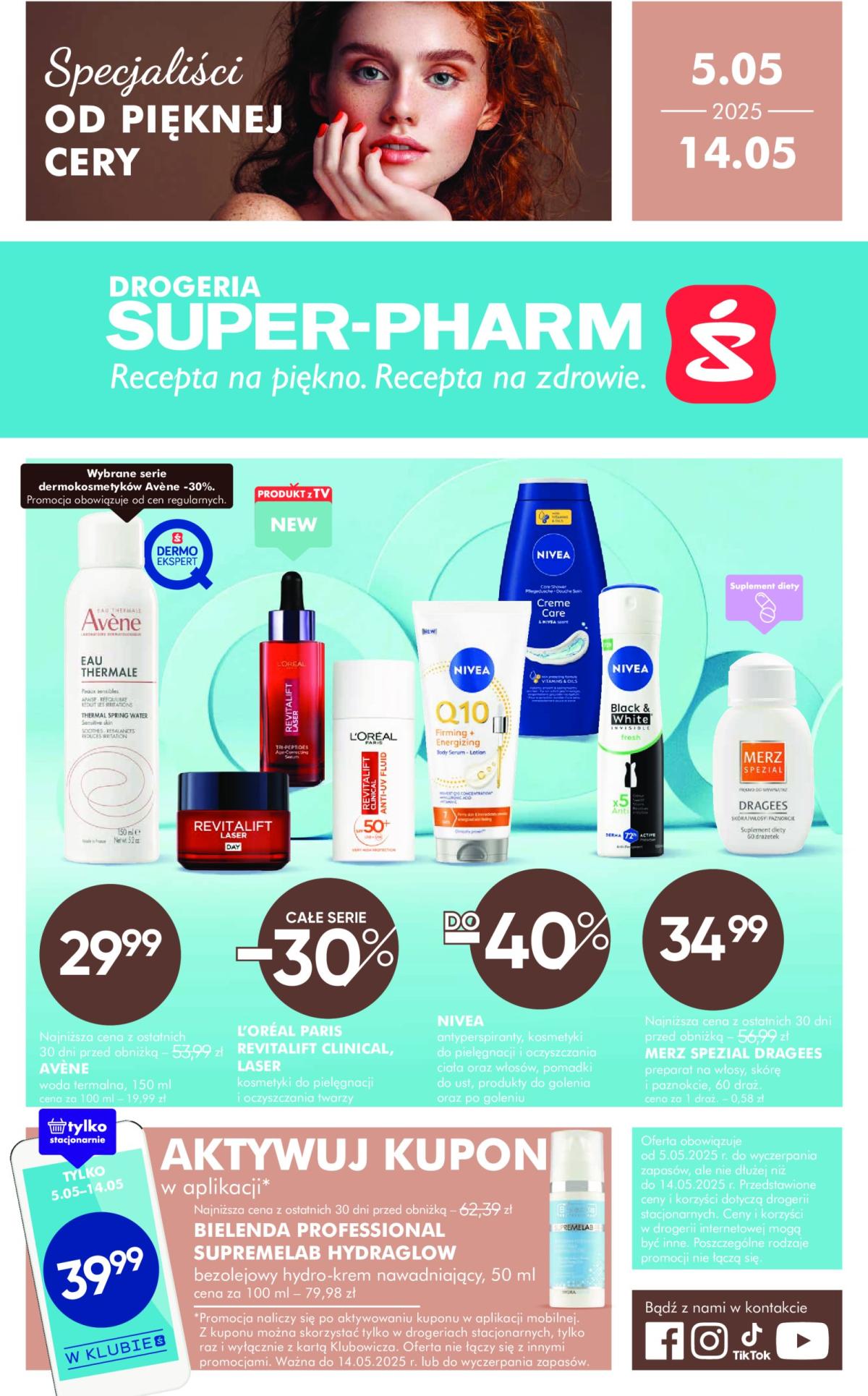 Super-Pharm - Specjaliści od pięknej cery gazetka ważna od 05.05. - 14.05.