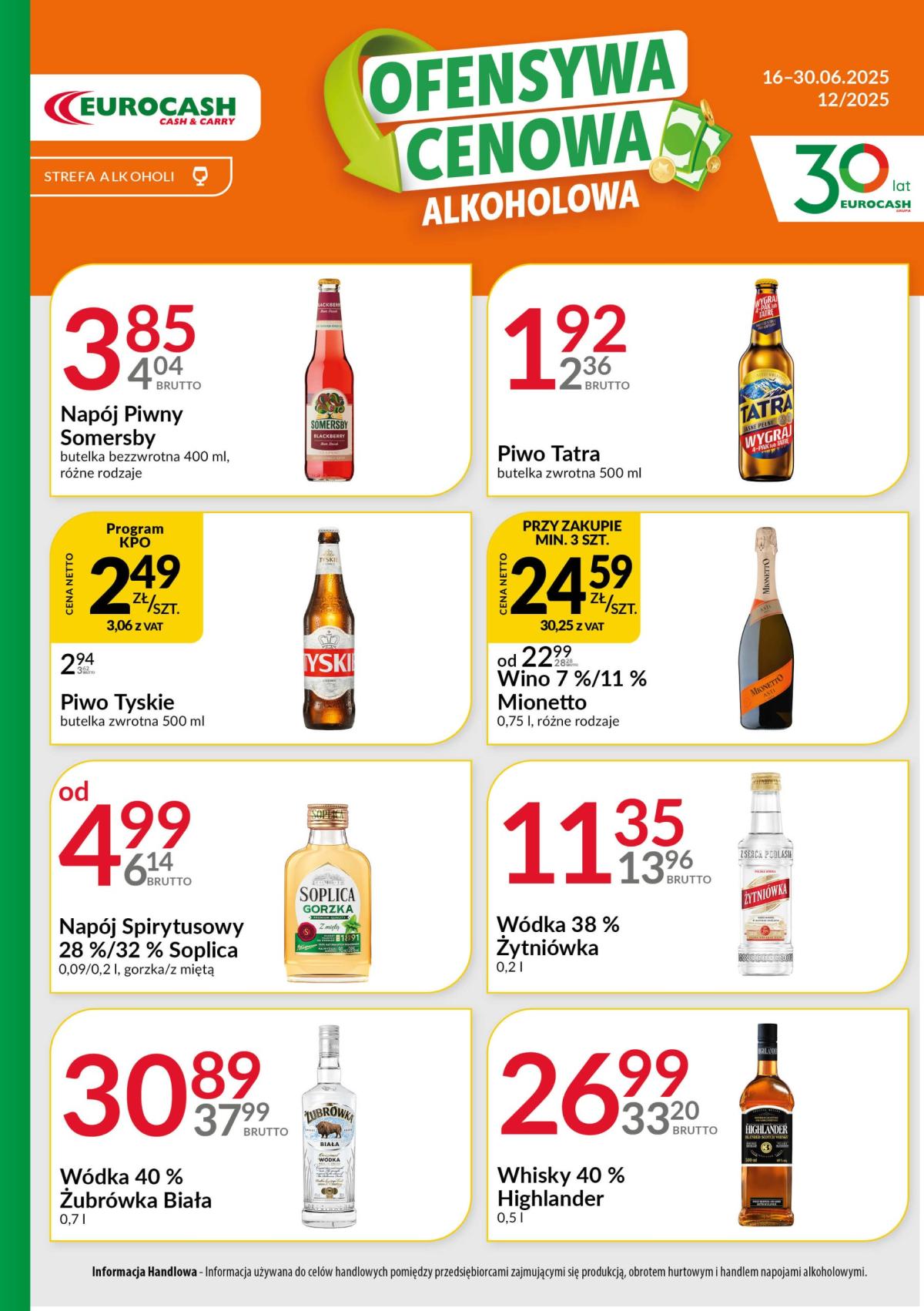 Gazetka Eurocash - Ofensywa Alkoholowa ważna od 16.06. - 30.06.