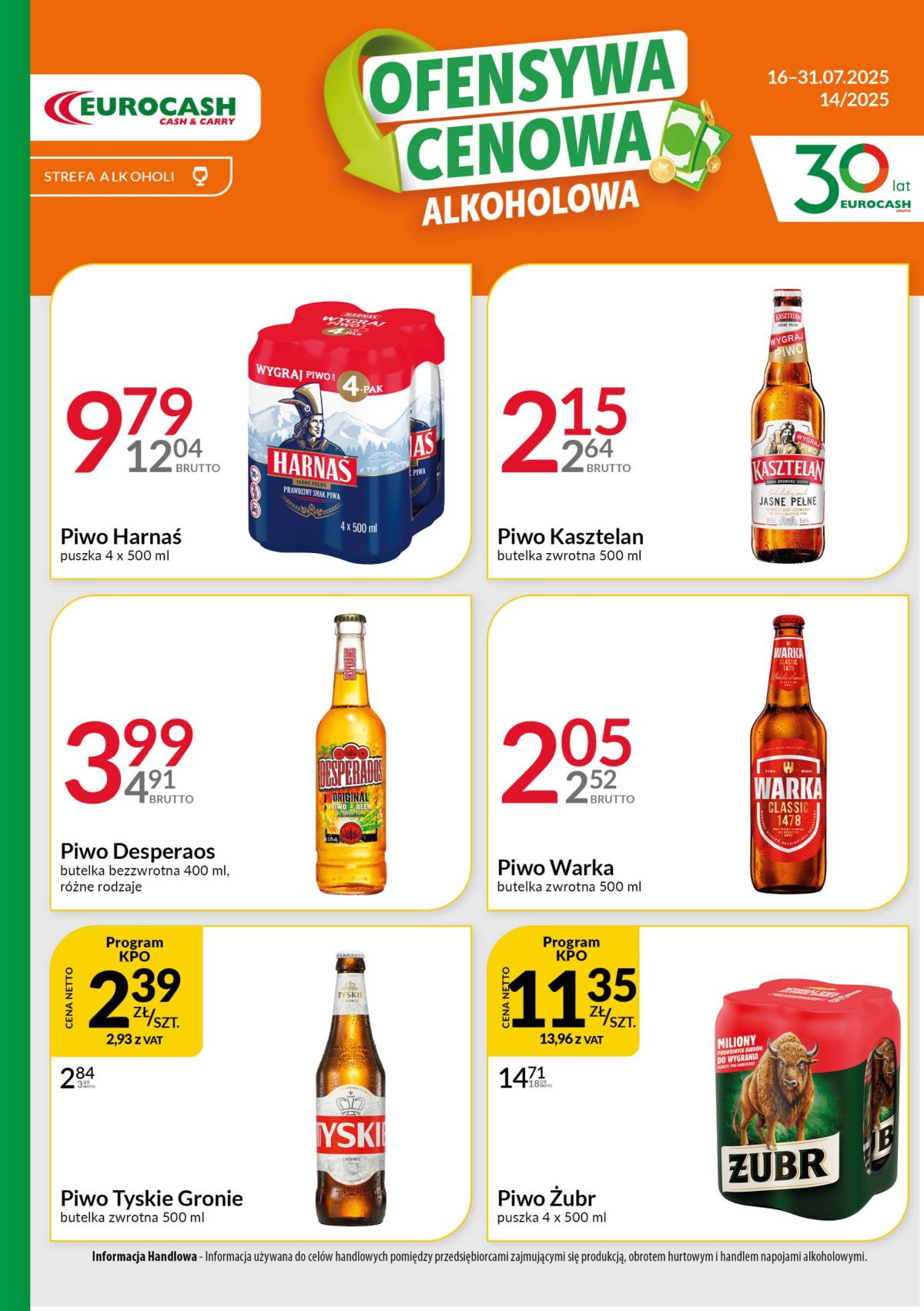 Gazetka Eurocash - Ofensywa Alkoholowa ważna od 16.07. - 31.07.