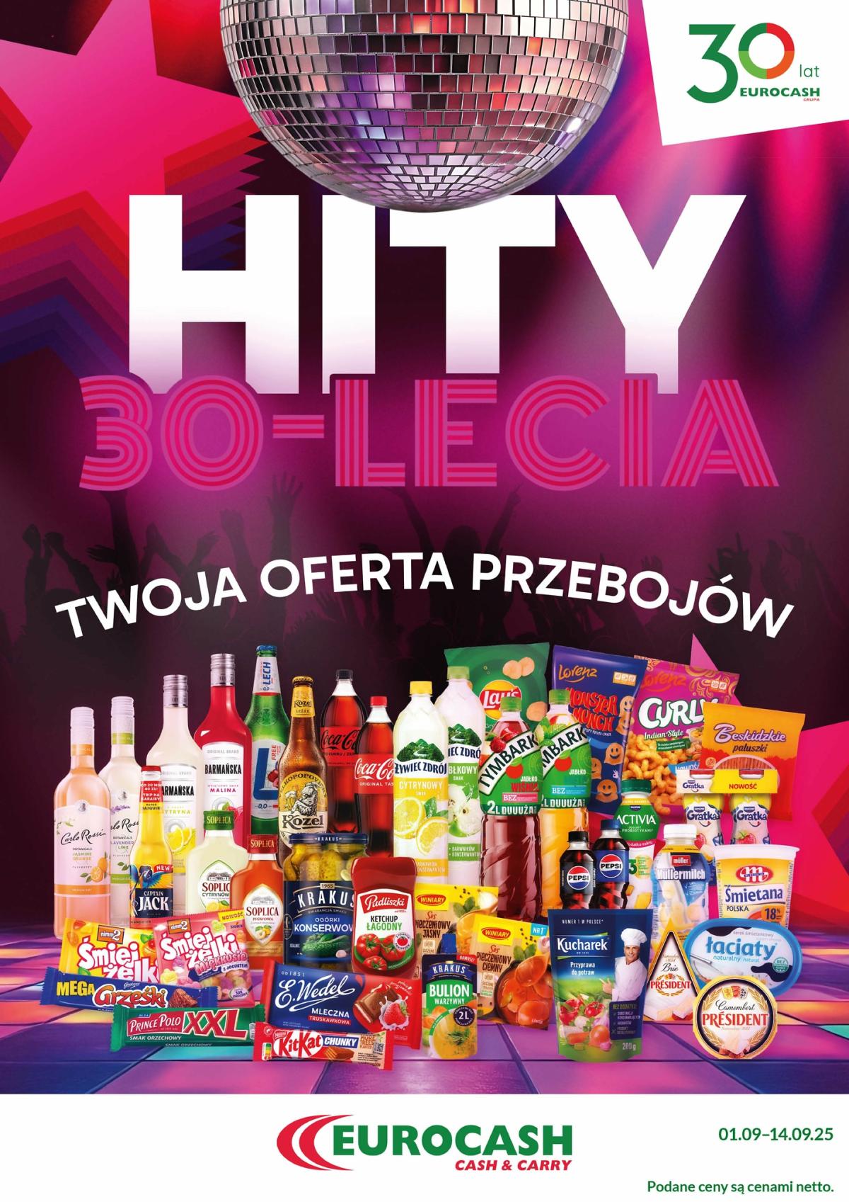 Gazetka Eurocash - Hity 30-Lecia - ważna od 01.09. do 14.09.